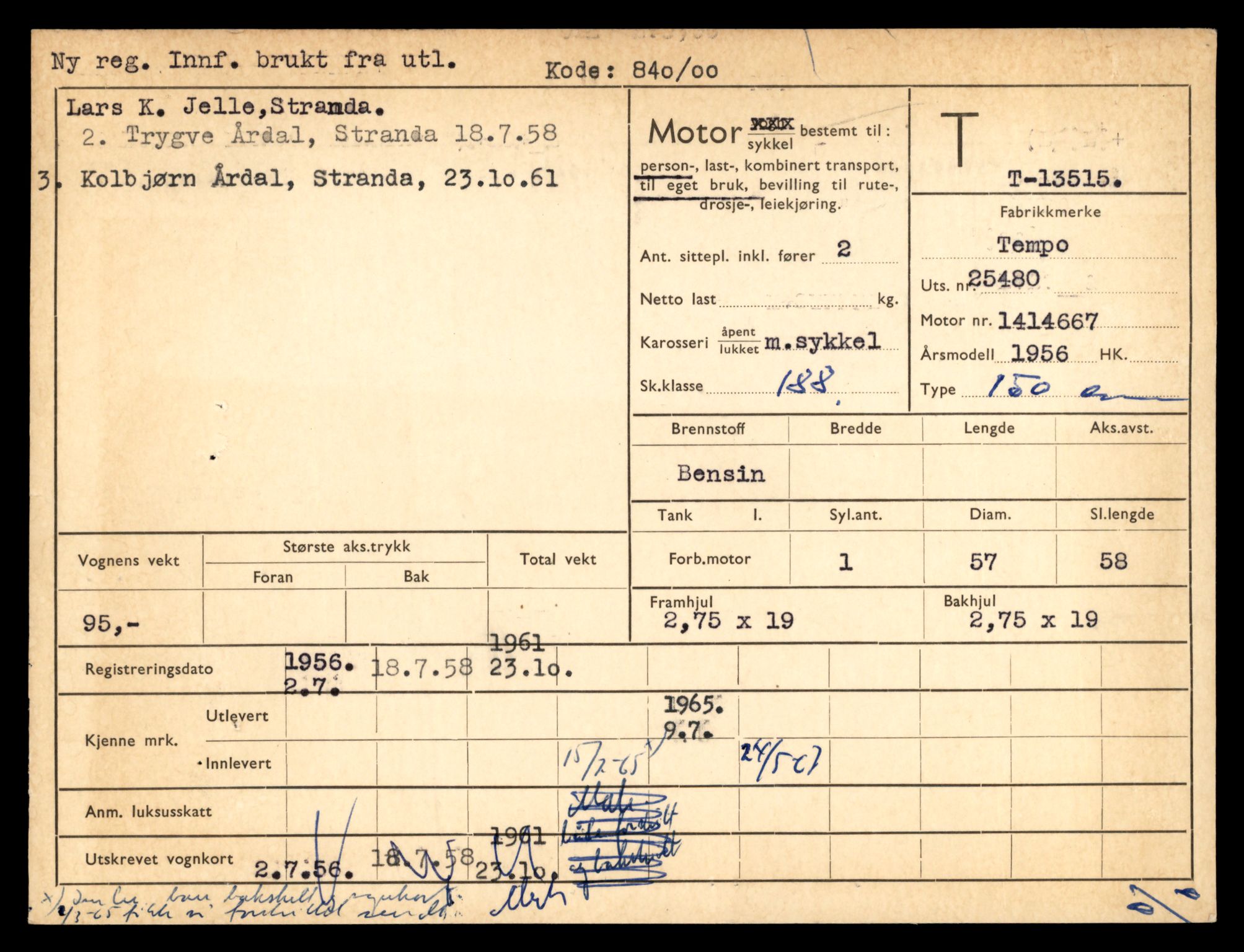 Møre og Romsdal vegkontor - Ålesund trafikkstasjon, AV/SAT-A-4099/F/Fe/L0039: Registreringskort for kjøretøy T 13361 - T 13530, 1927-1998, s. 2729