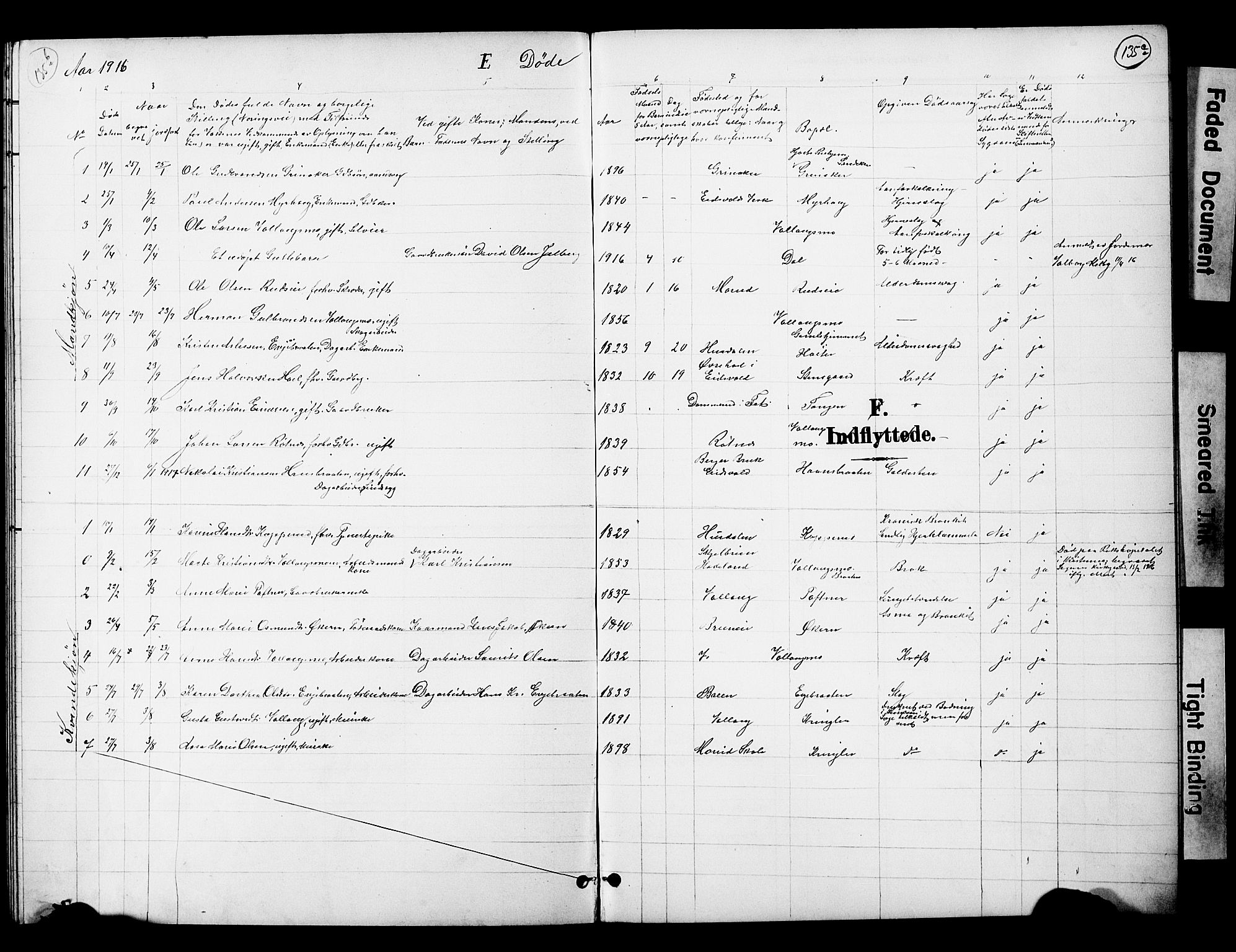 Nannestad prestekontor Kirkebøker, AV/SAO-A-10414a/G/Gc/L0001: Klokkerbok nr. III 1, 1901-1916, s. 135b-135c