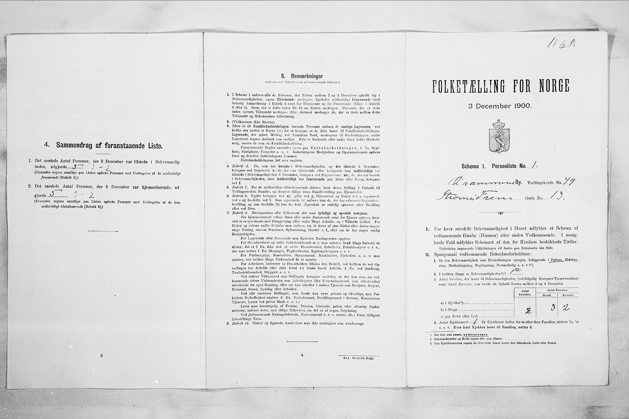 RA, Folketelling 1900 for 0602 Drammen kjøpstad, 1900, s. 8609