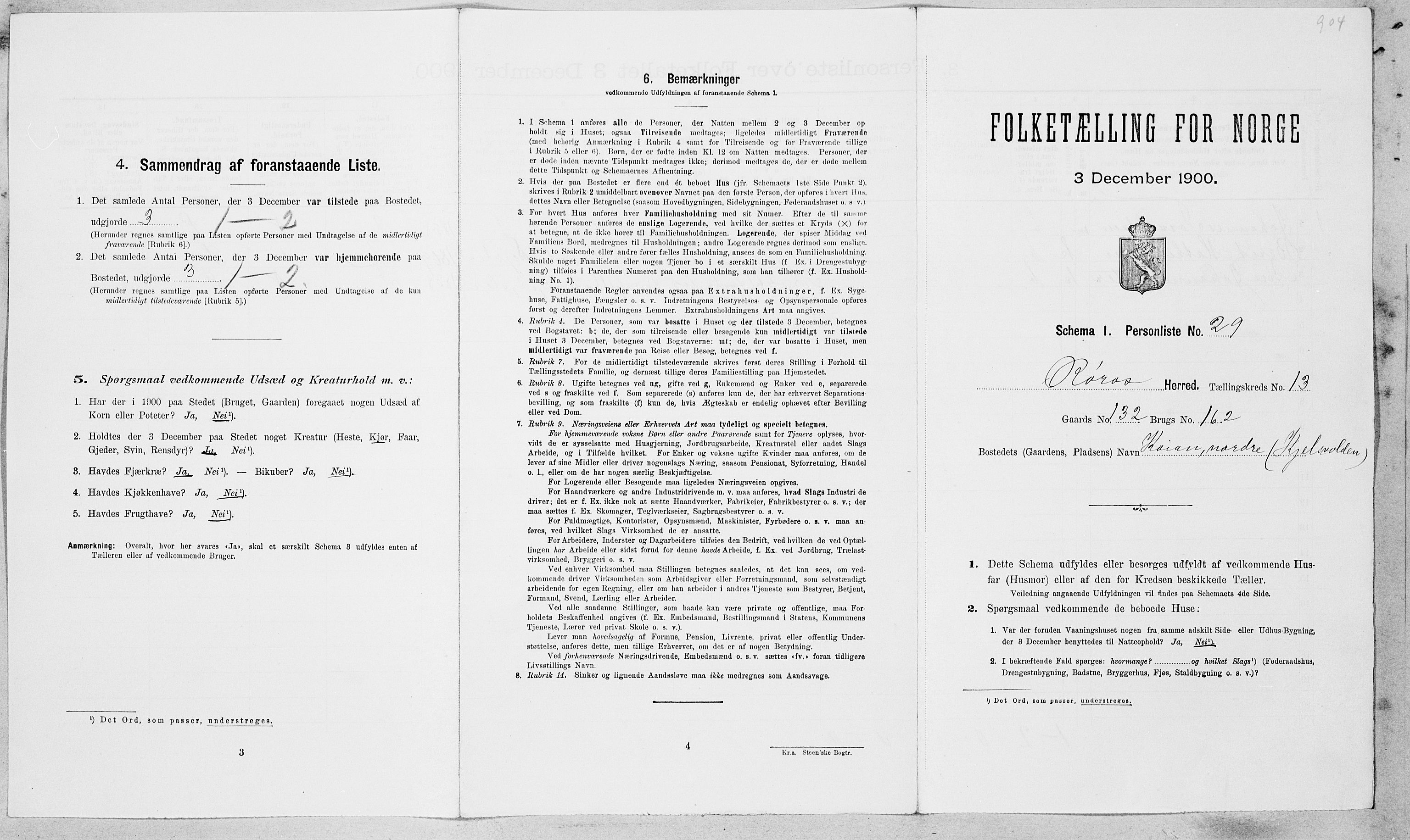 SAT, Folketelling 1900 for 1640 Røros herred, 1900, s. 1440