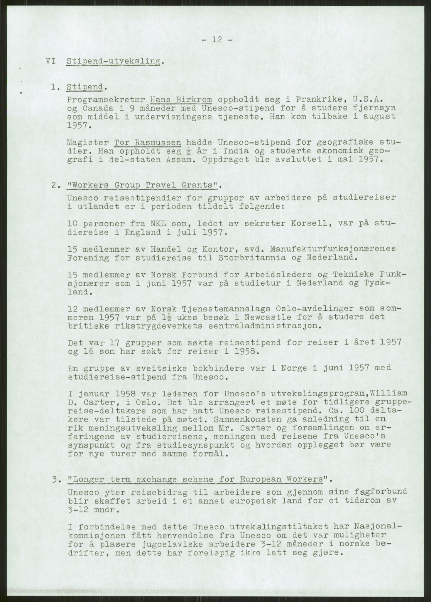 Den norske nasjonalkommisjonen for UNESCO, AV/RA-S-1730/A/Ad/L0001: --, 1953-1981