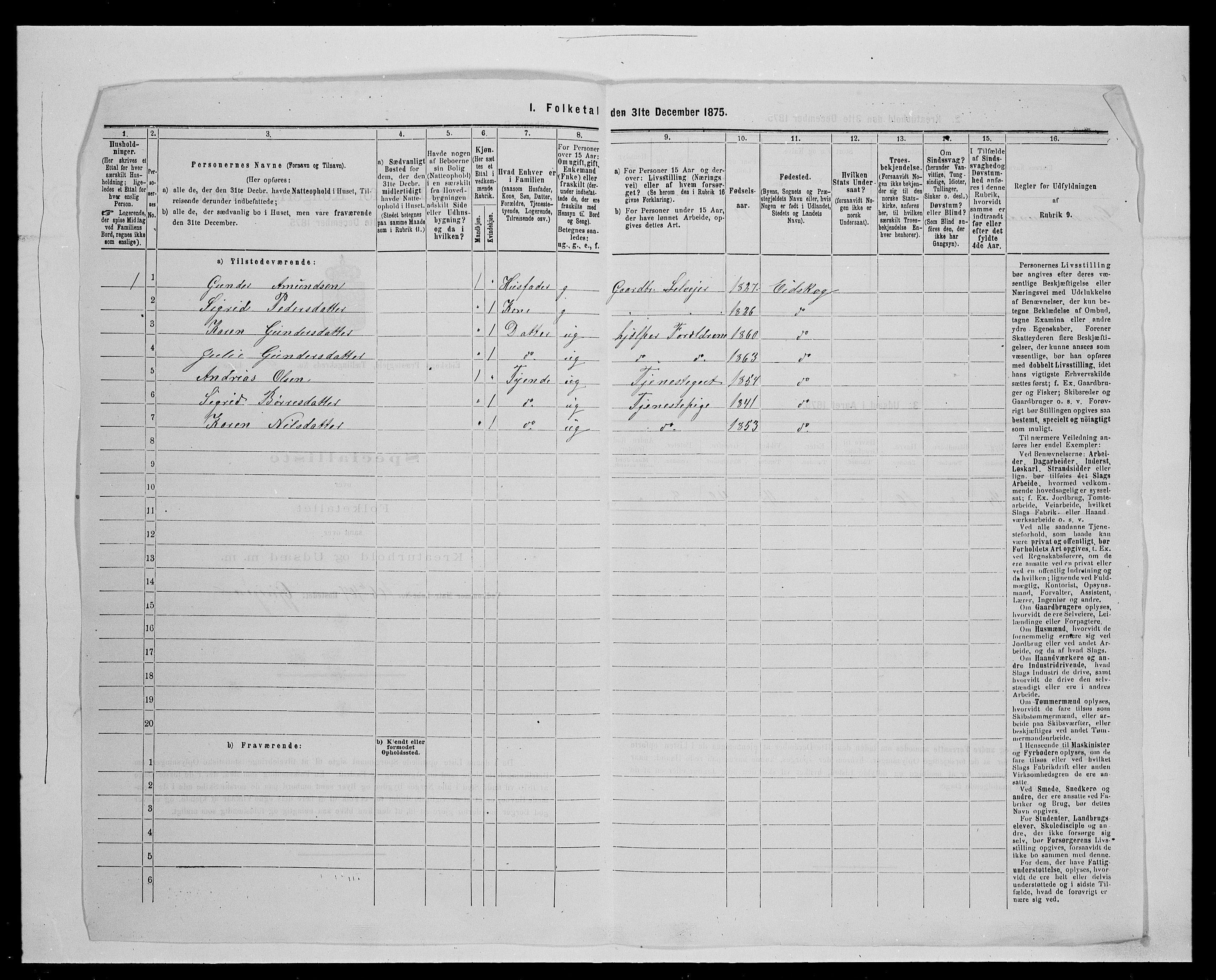 SAH, Folketelling 1875 for 0420P Eidskog prestegjeld, 1875, s. 1519