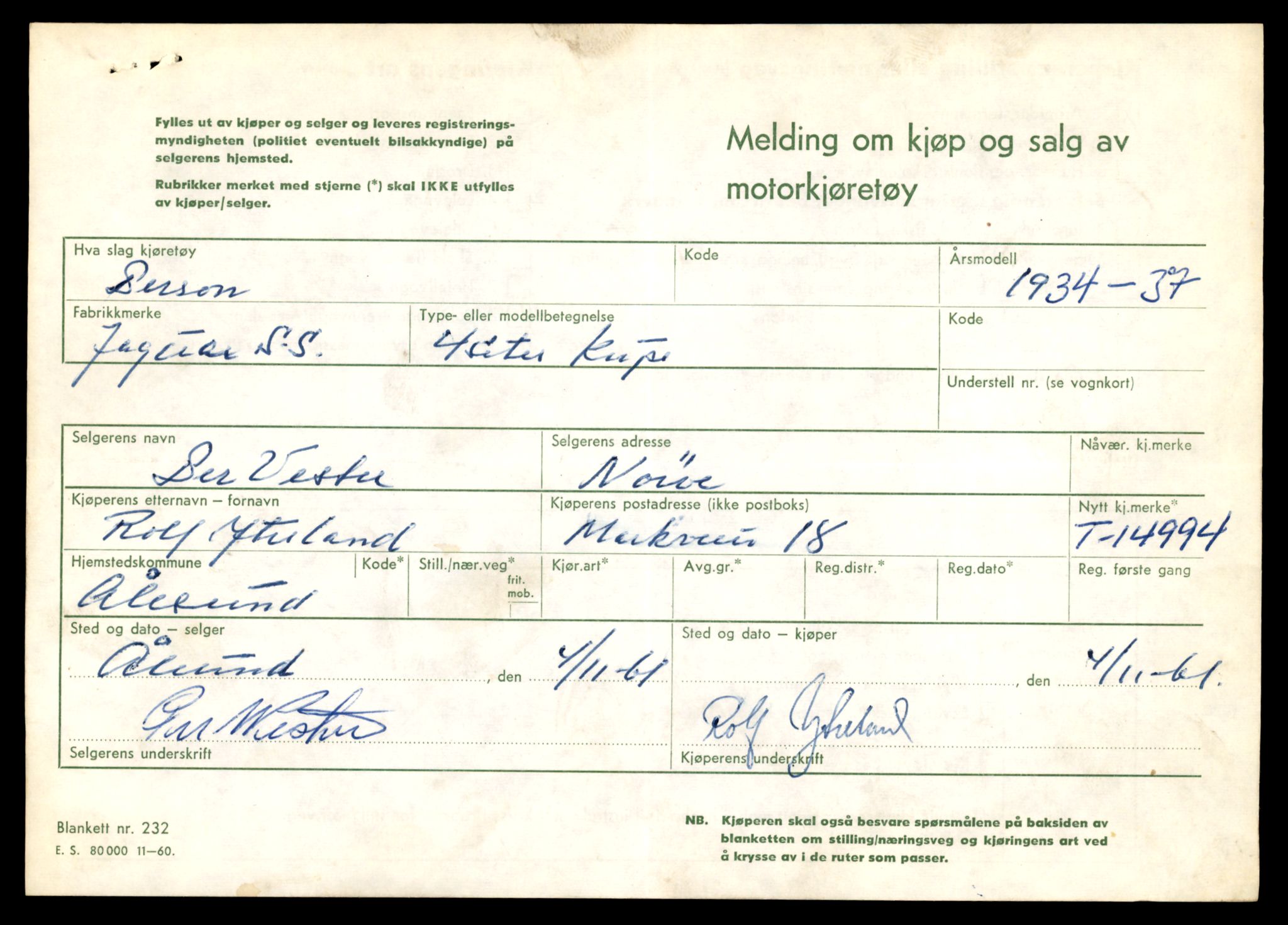 Møre og Romsdal vegkontor - Ålesund trafikkstasjon, AV/SAT-A-4099/F/Fe/L0049: Registreringskort for kjøretøy T 14864 - T 18613, 1927-1998, s. 3125
