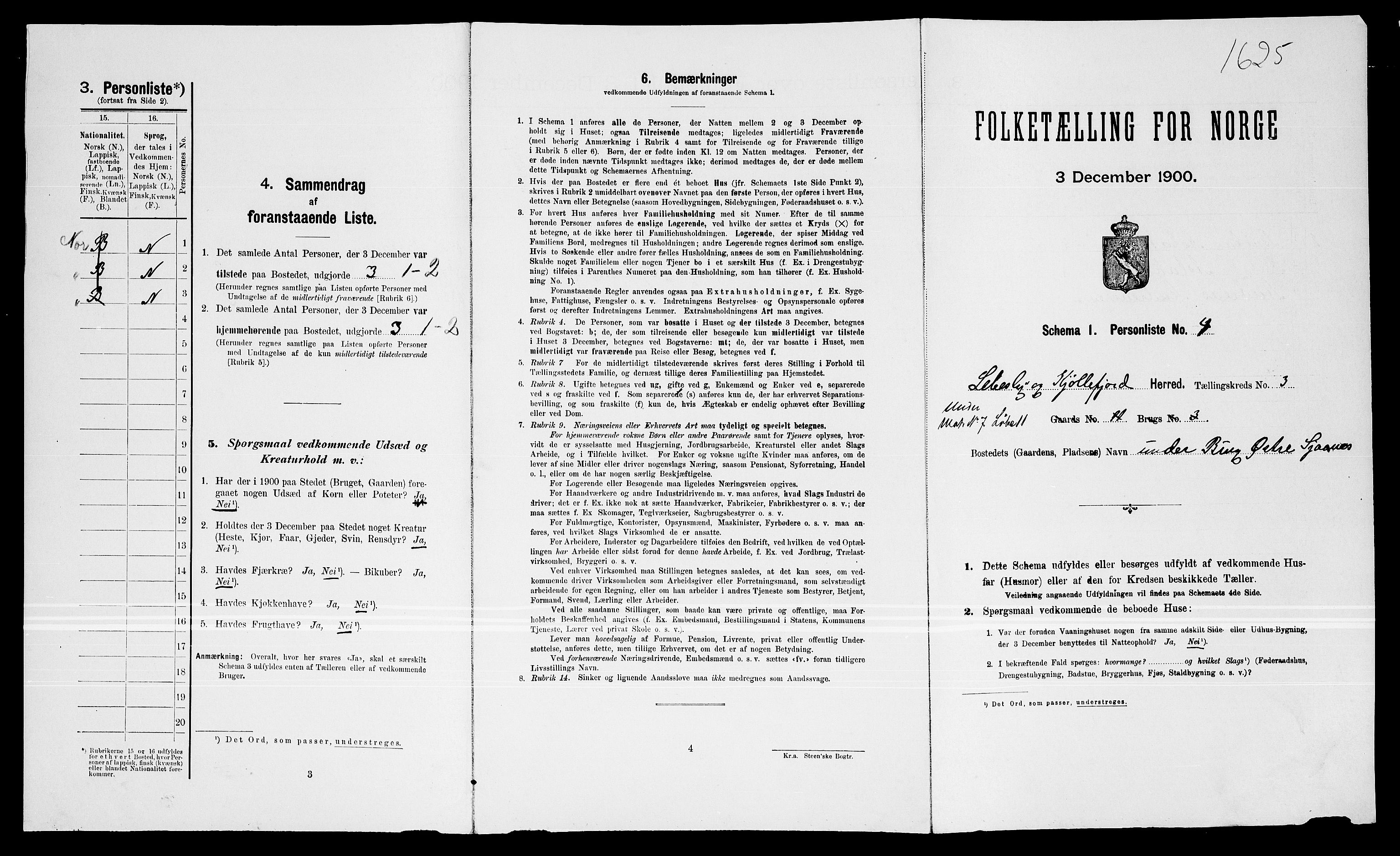 SATØ, Folketelling 1900 for 2022 Lebesby herred, 1900, s. 238