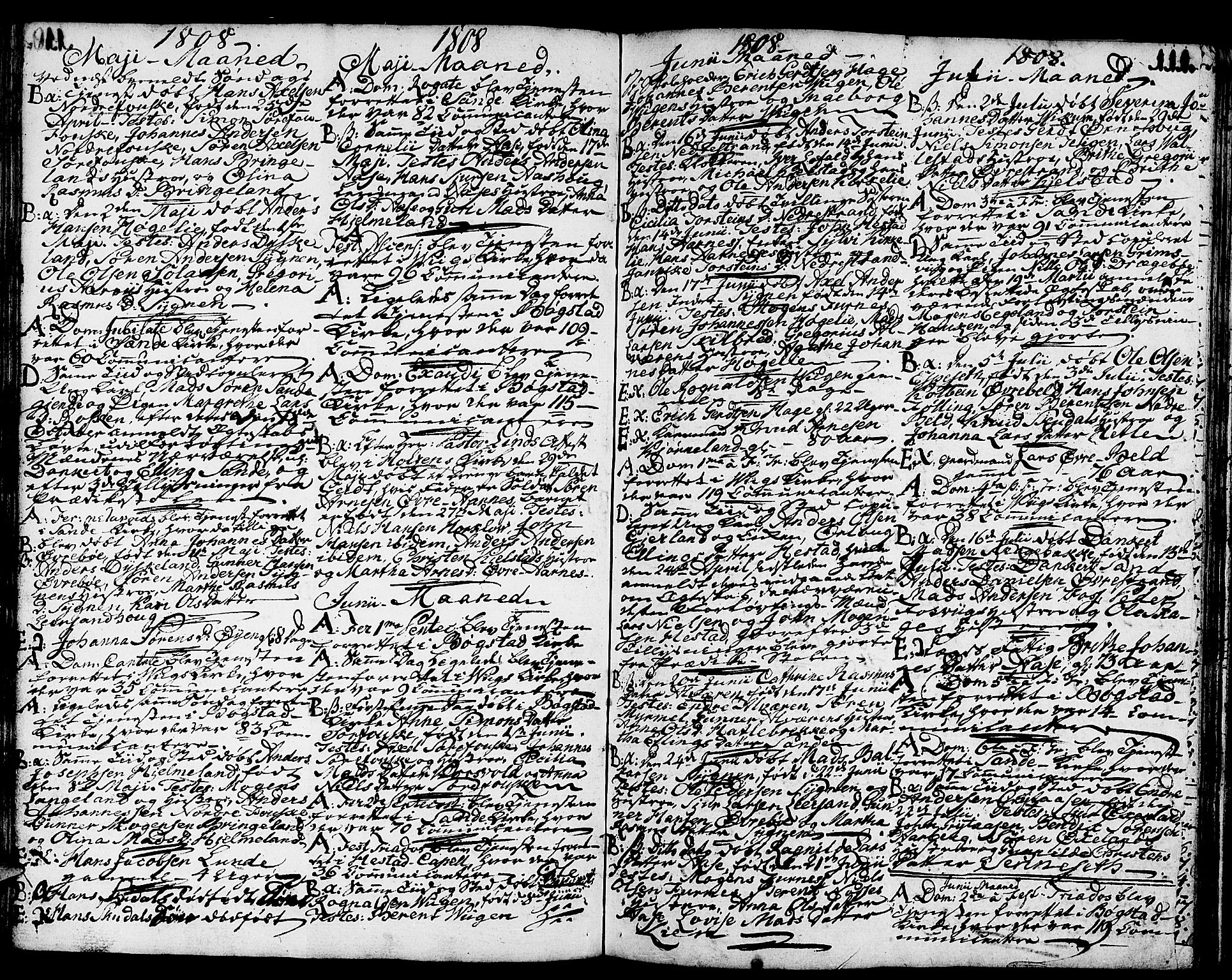 Gaular sokneprestembete, SAB/A-80001/H/Haa: Ministerialbok nr. A 2, 1785-1821, s. 111