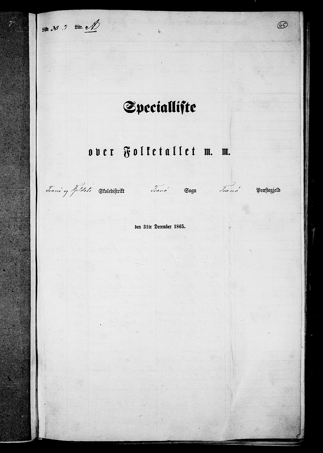 RA, Folketelling 1865 for 1927P Tranøy prestegjeld, 1865, s. 58
