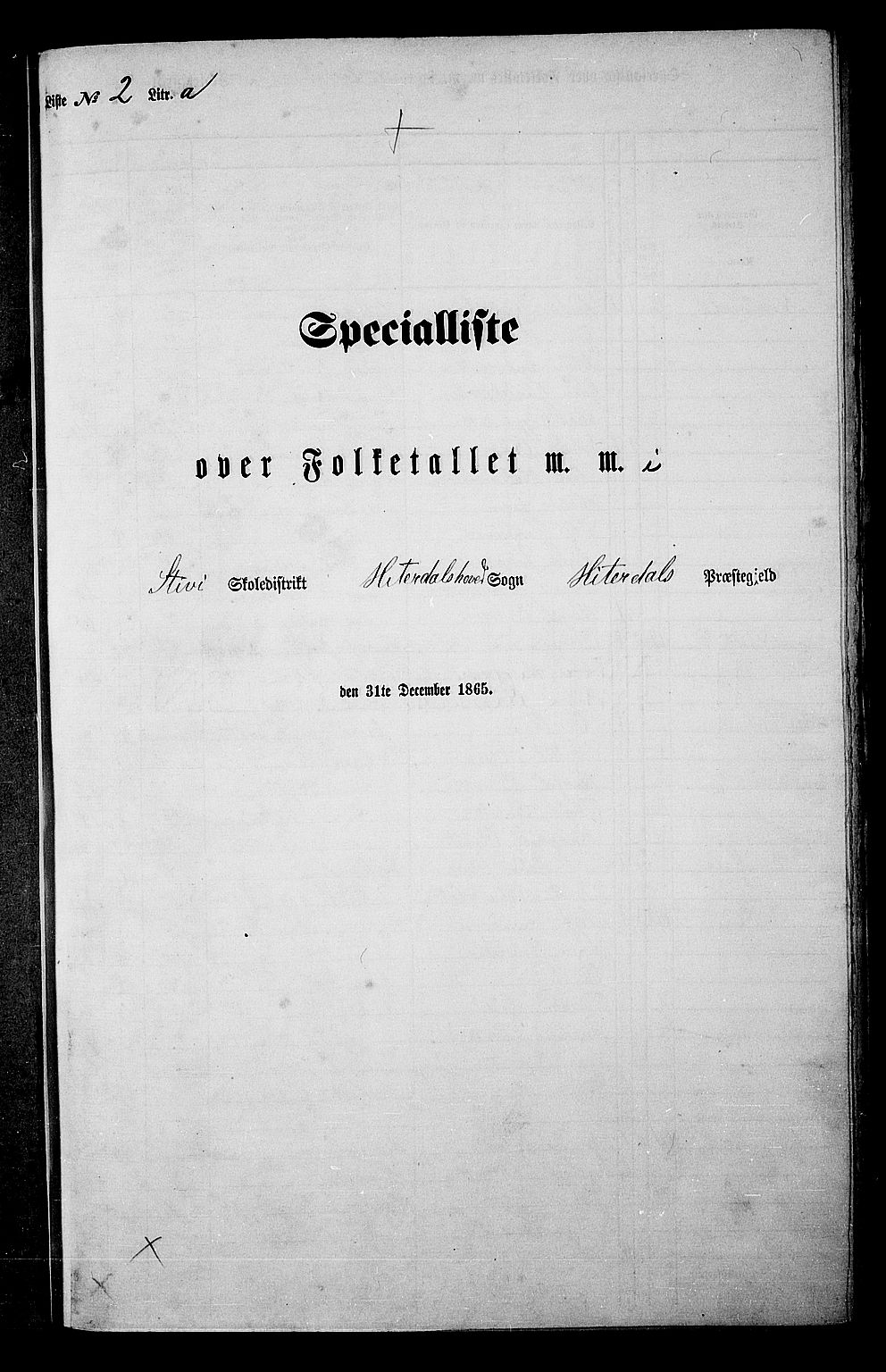 RA, Folketelling 1865 for 0823P Heddal prestegjeld, 1865, s. 21