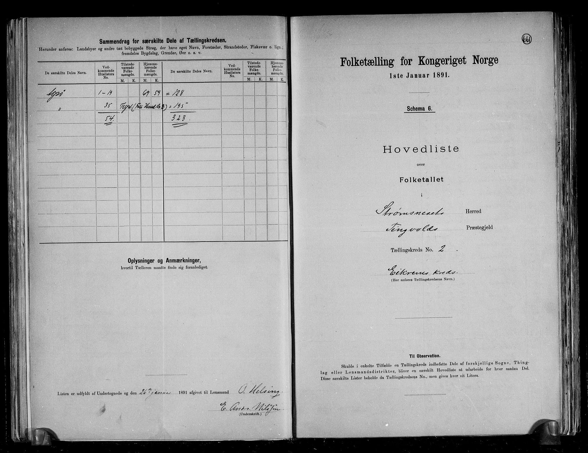 RA, Folketelling 1891 for 1559 Straumsnes herred, 1891, s. 6