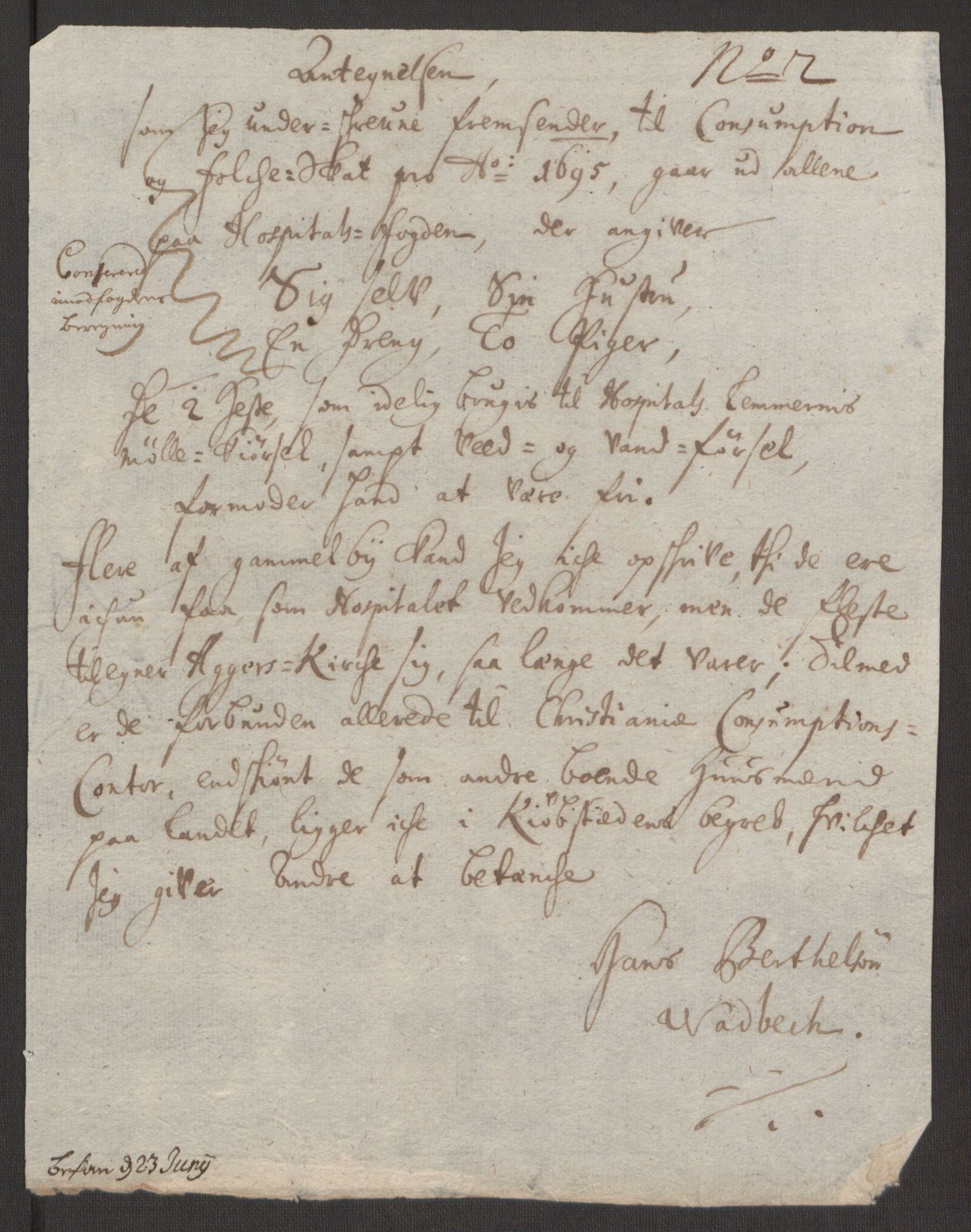 Rentekammeret inntil 1814, Reviderte regnskaper, Fogderegnskap, AV/RA-EA-4092/R10/L0439: Fogderegnskap Aker og Follo, 1695, s. 202