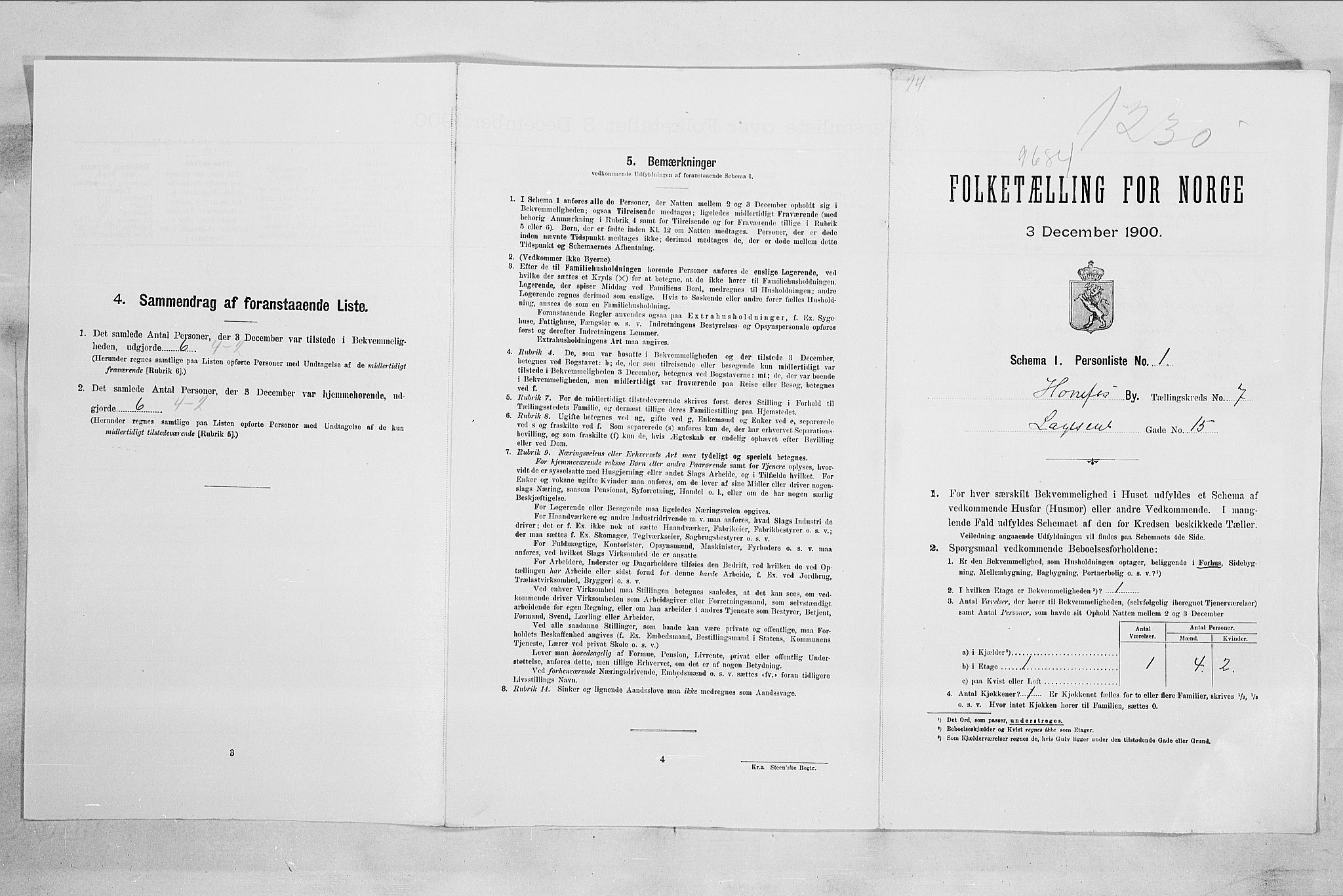 RA, Folketelling 1900 for 0601 Hønefoss kjøpstad, 1900, s. 747