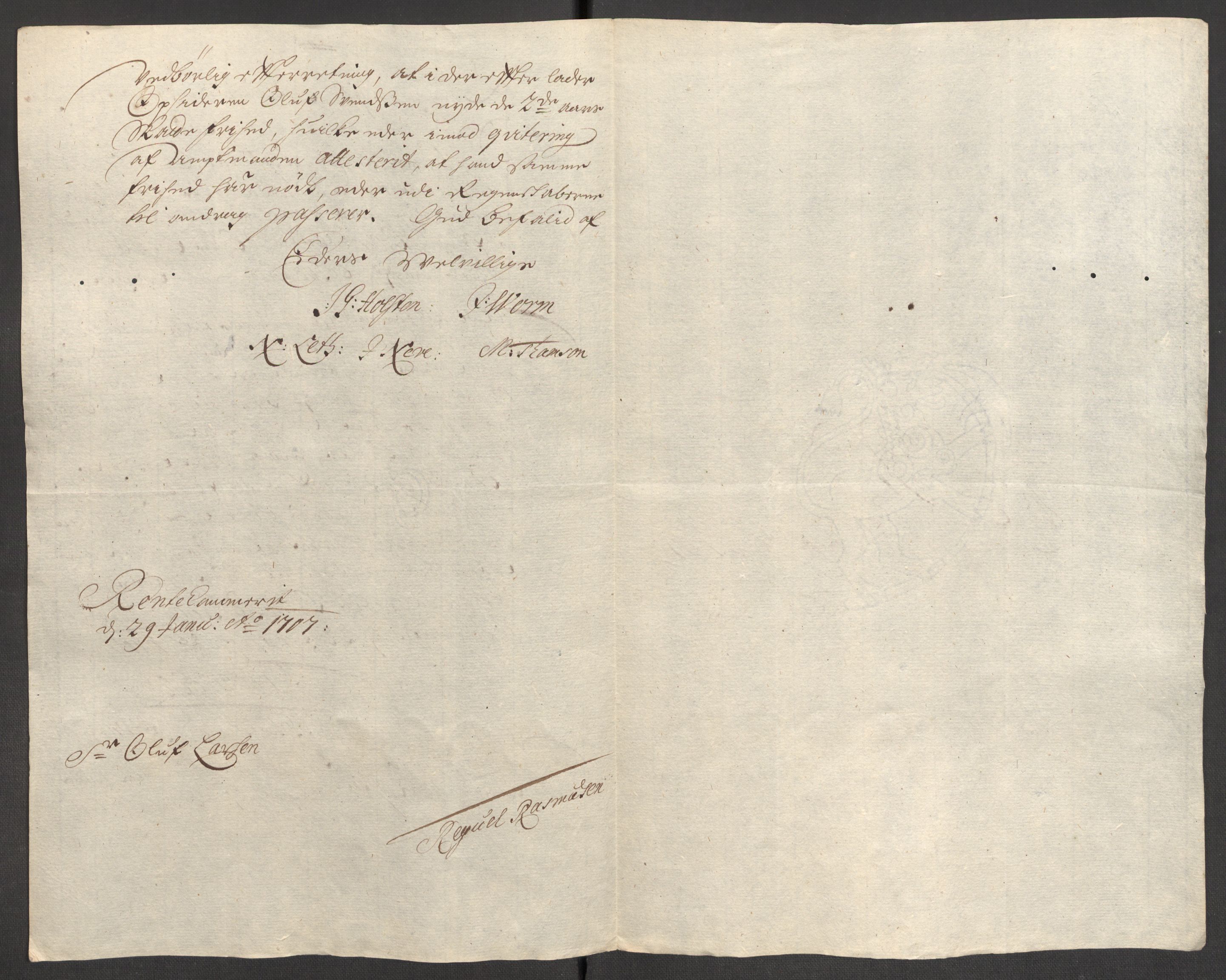 Rentekammeret inntil 1814, Reviderte regnskaper, Fogderegnskap, AV/RA-EA-4092/R48/L2984: Fogderegnskap Sunnhordland og Hardanger, 1706-1707, s. 462