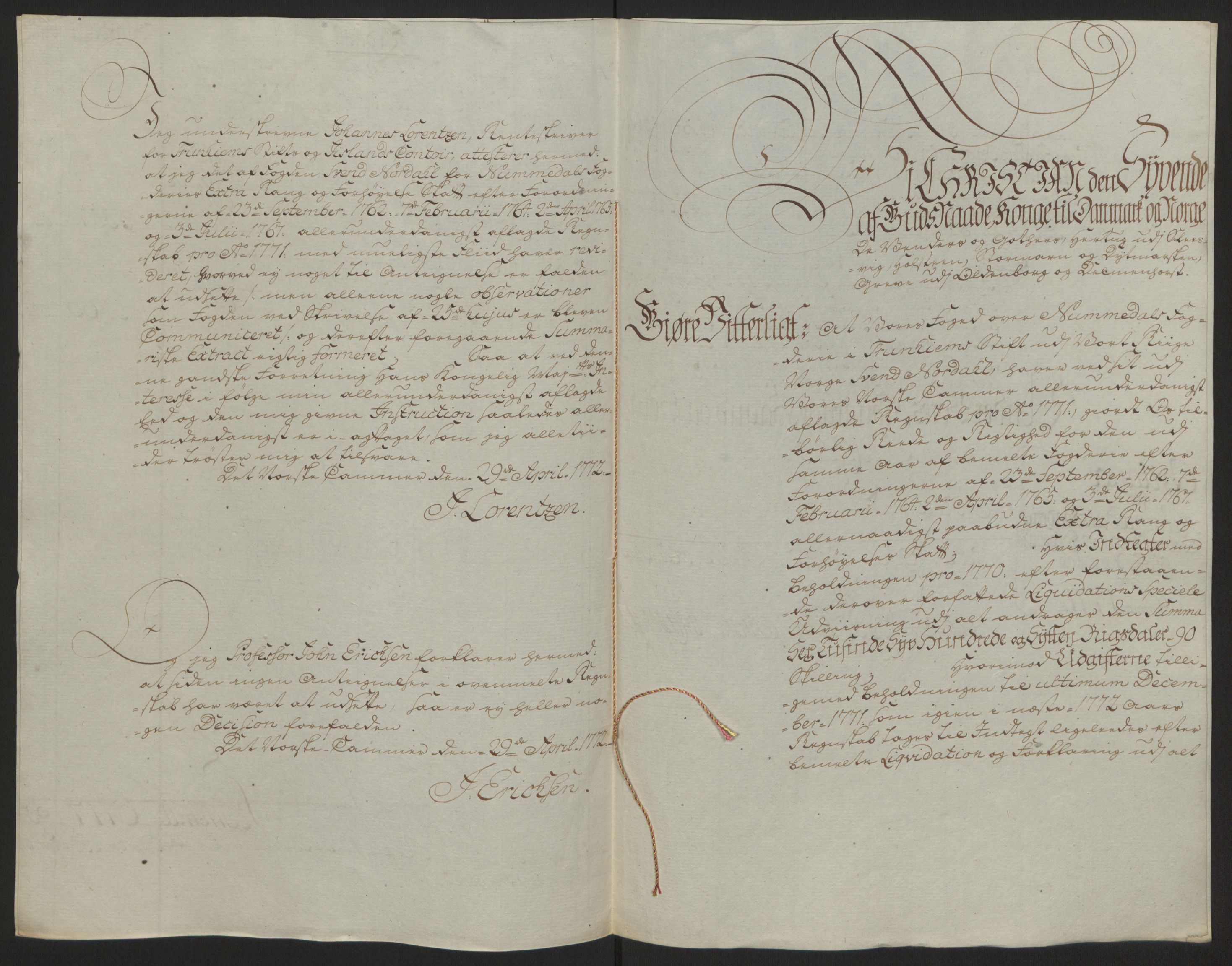 Rentekammeret inntil 1814, Reviderte regnskaper, Fogderegnskap, RA/EA-4092/R64/L4502: Ekstraskatten Namdal, 1762-1772, s. 396