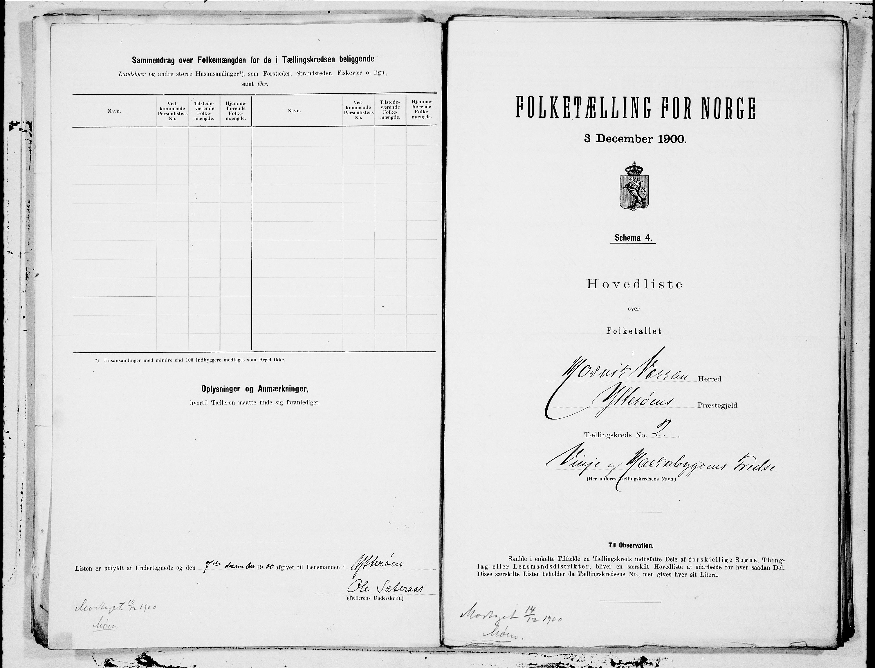 SAT, Folketelling 1900 for 1723 Mosvik og Verran herred, 1900, s. 4