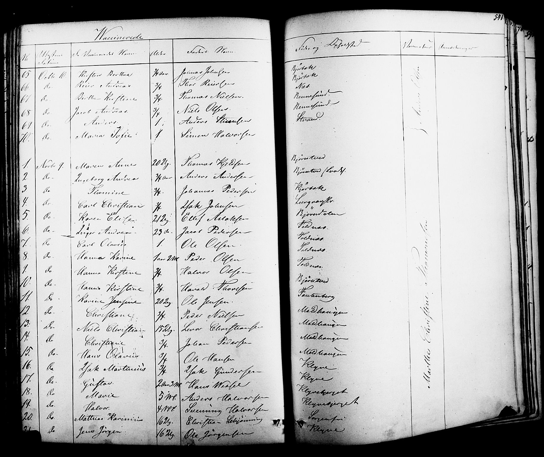 Solum kirkebøker, AV/SAKO-A-306/F/Fa/L0006: Ministerialbok nr. I 6, 1844-1855, s. 541