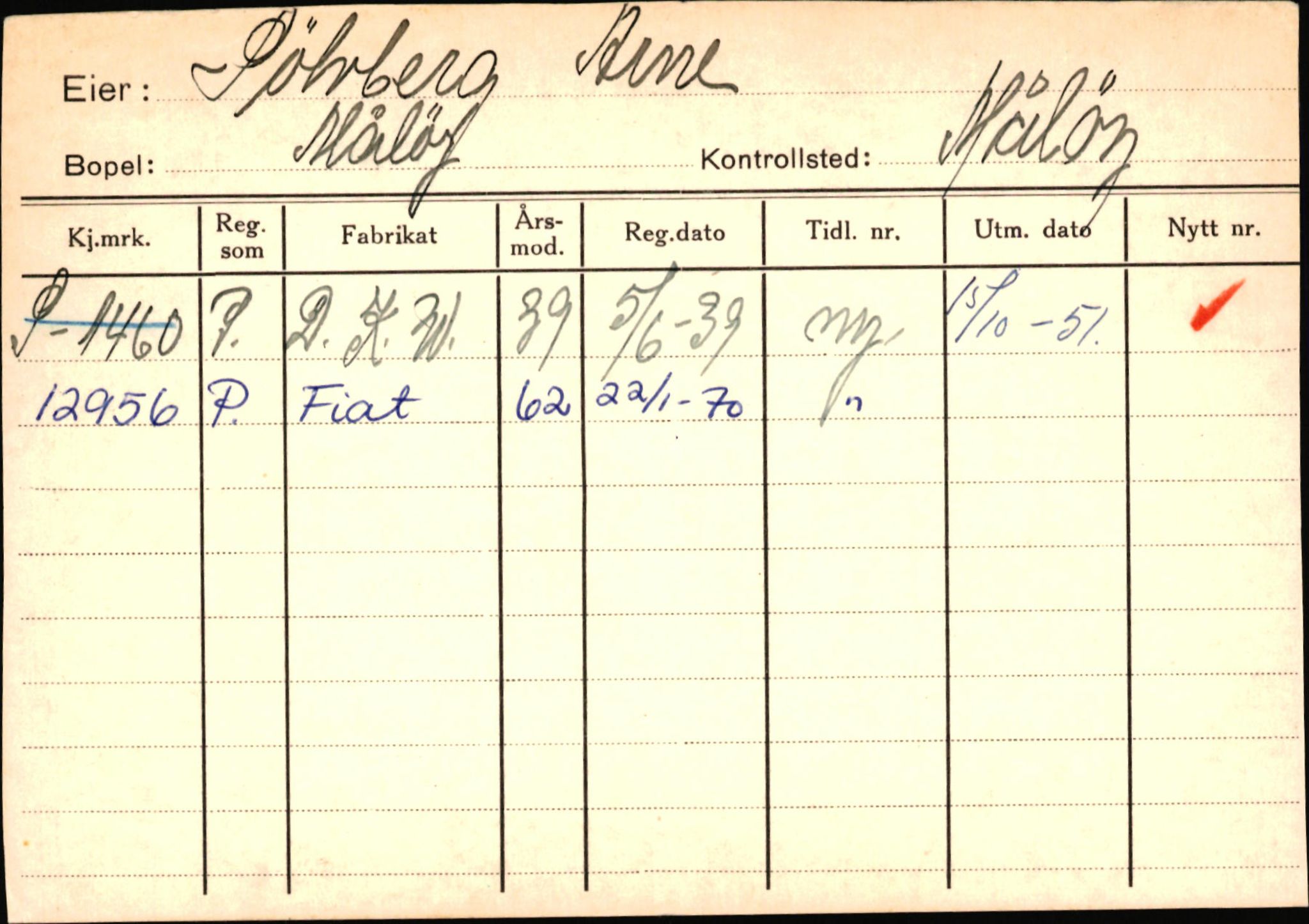 Statens vegvesen, Sogn og Fjordane vegkontor, AV/SAB-A-5301/4/F/L0145: Registerkort Vågsøy S-Å. Årdal I-P, 1945-1975, s. 380