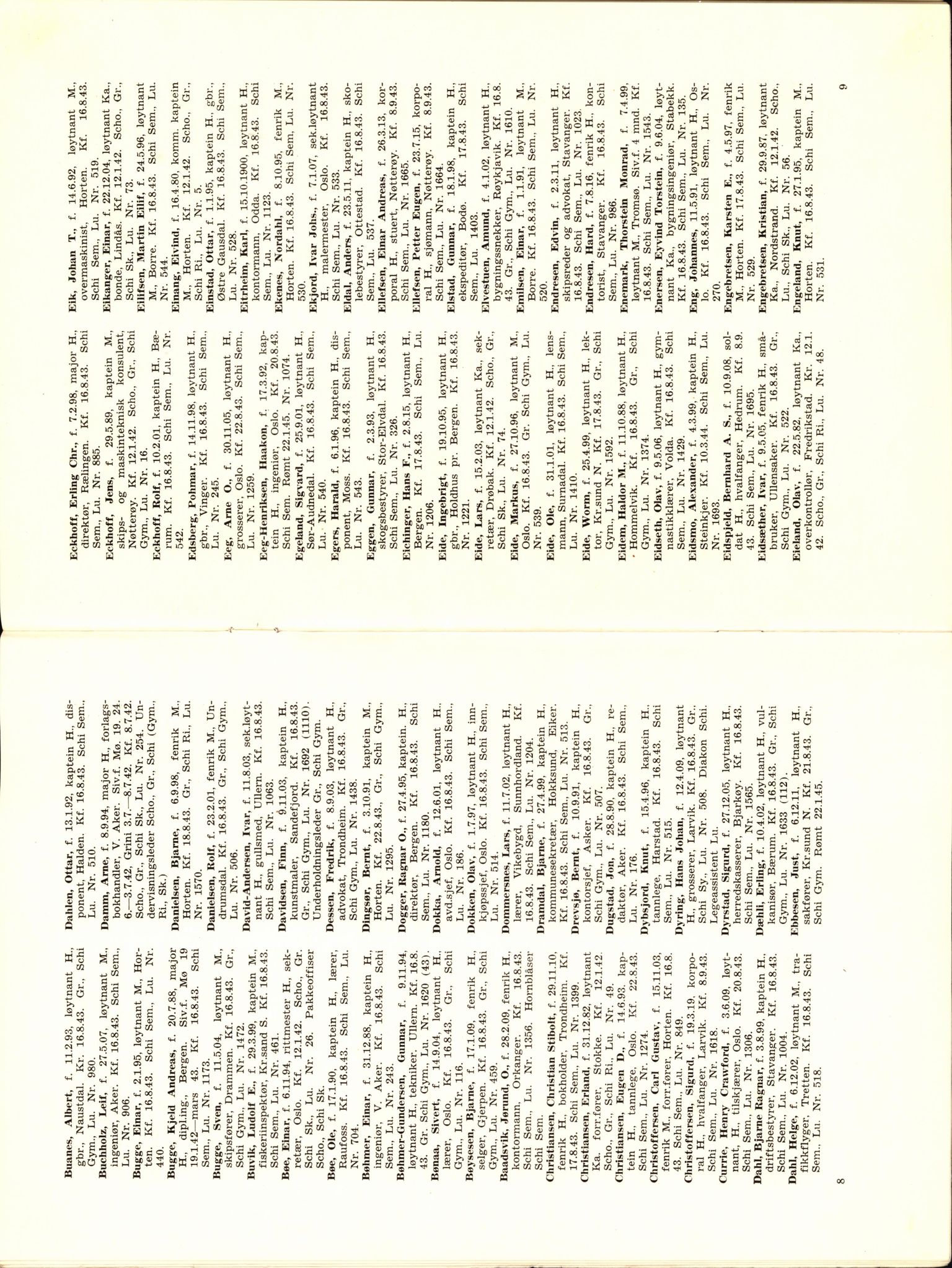 Forsvaret, Forsvarets krigshistoriske avdeling, AV/RA-RAFA-2017/Y/Yf/L0201: II-C-11-2102  -  Norske offiserer i krigsfangenskap, 1940-1945, s. 127