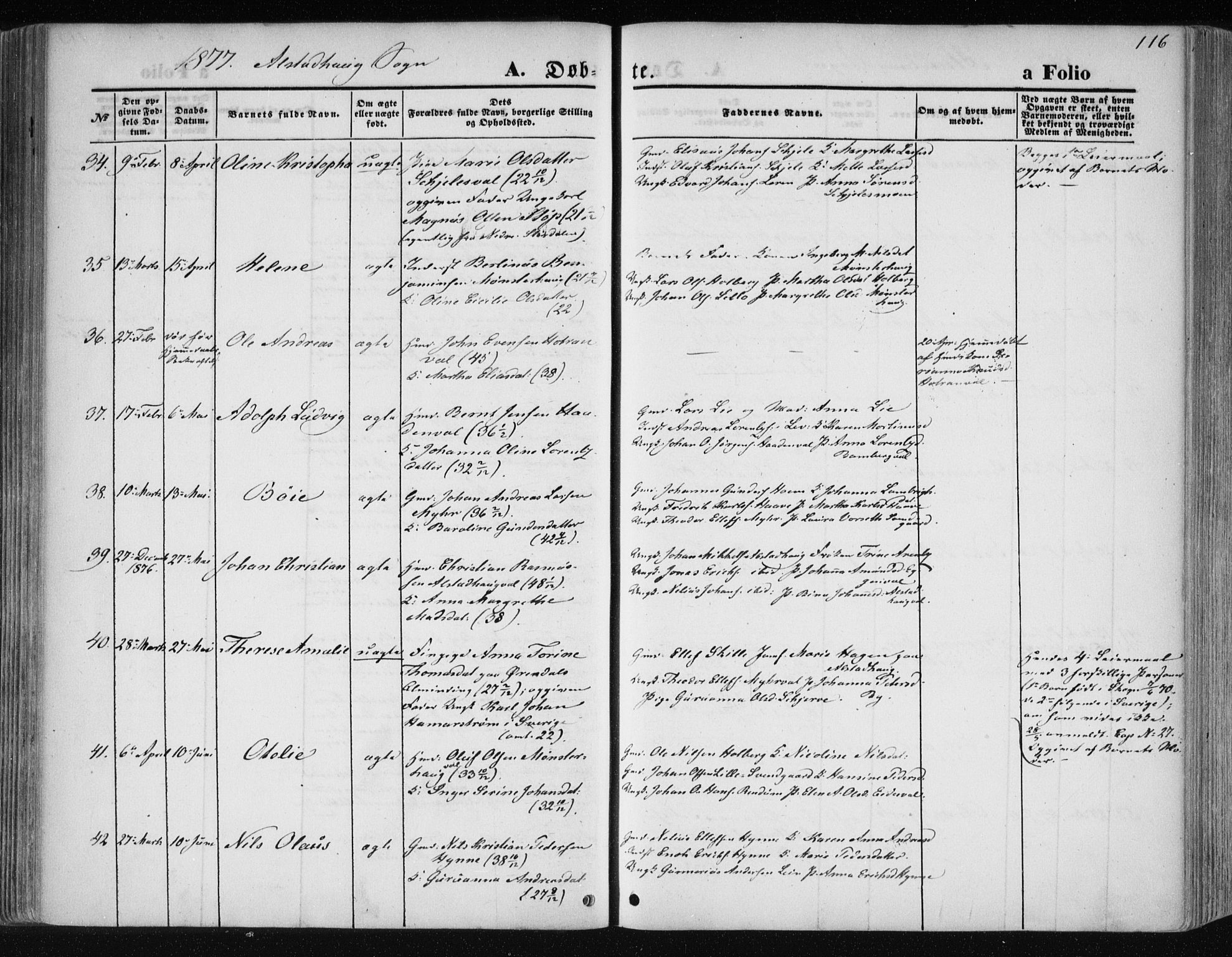 Ministerialprotokoller, klokkerbøker og fødselsregistre - Nord-Trøndelag, SAT/A-1458/717/L0157: Ministerialbok nr. 717A08 /1, 1863-1877, s. 116
