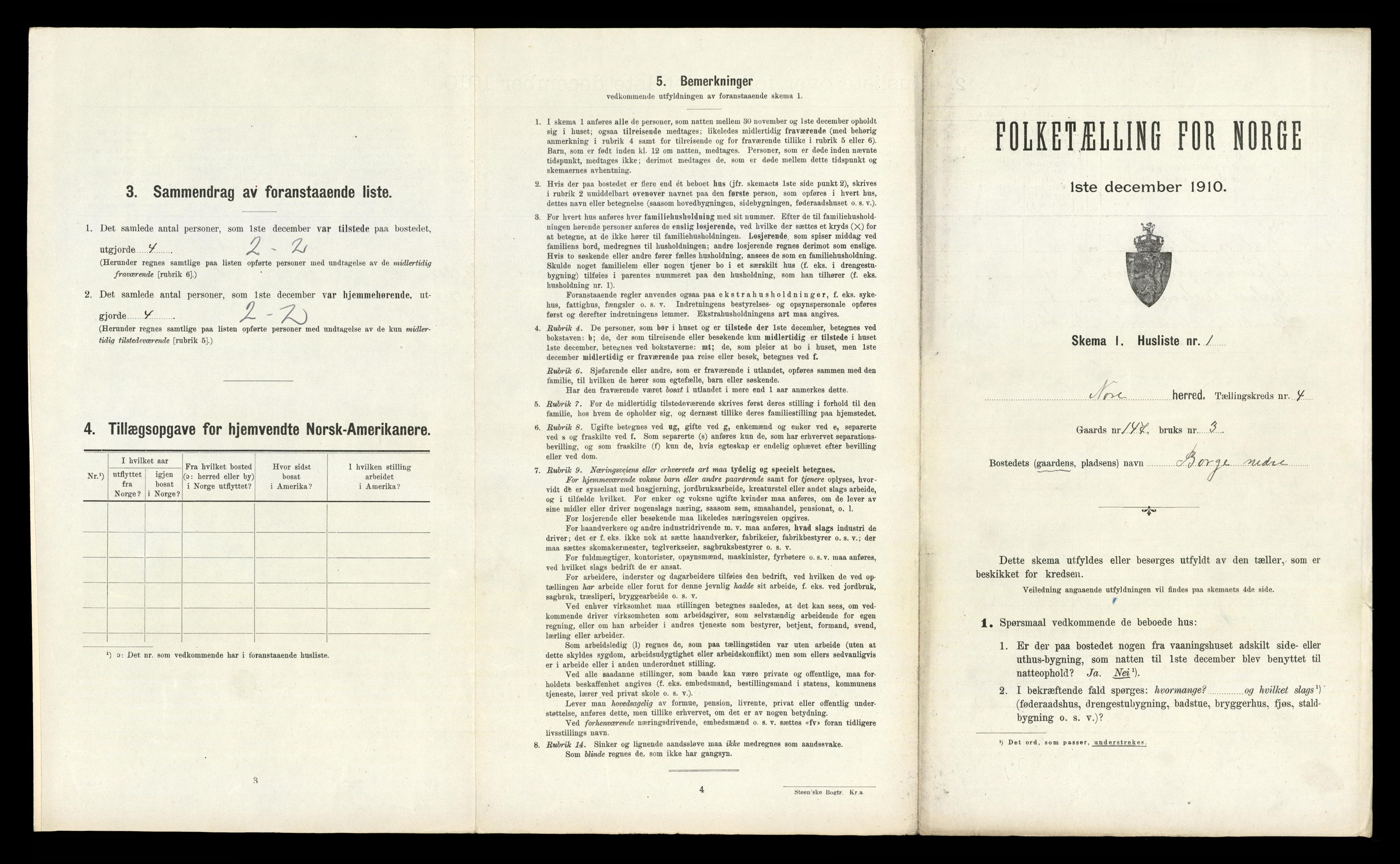 RA, Folketelling 1910 for 0633 Nore herred, 1910, s. 305