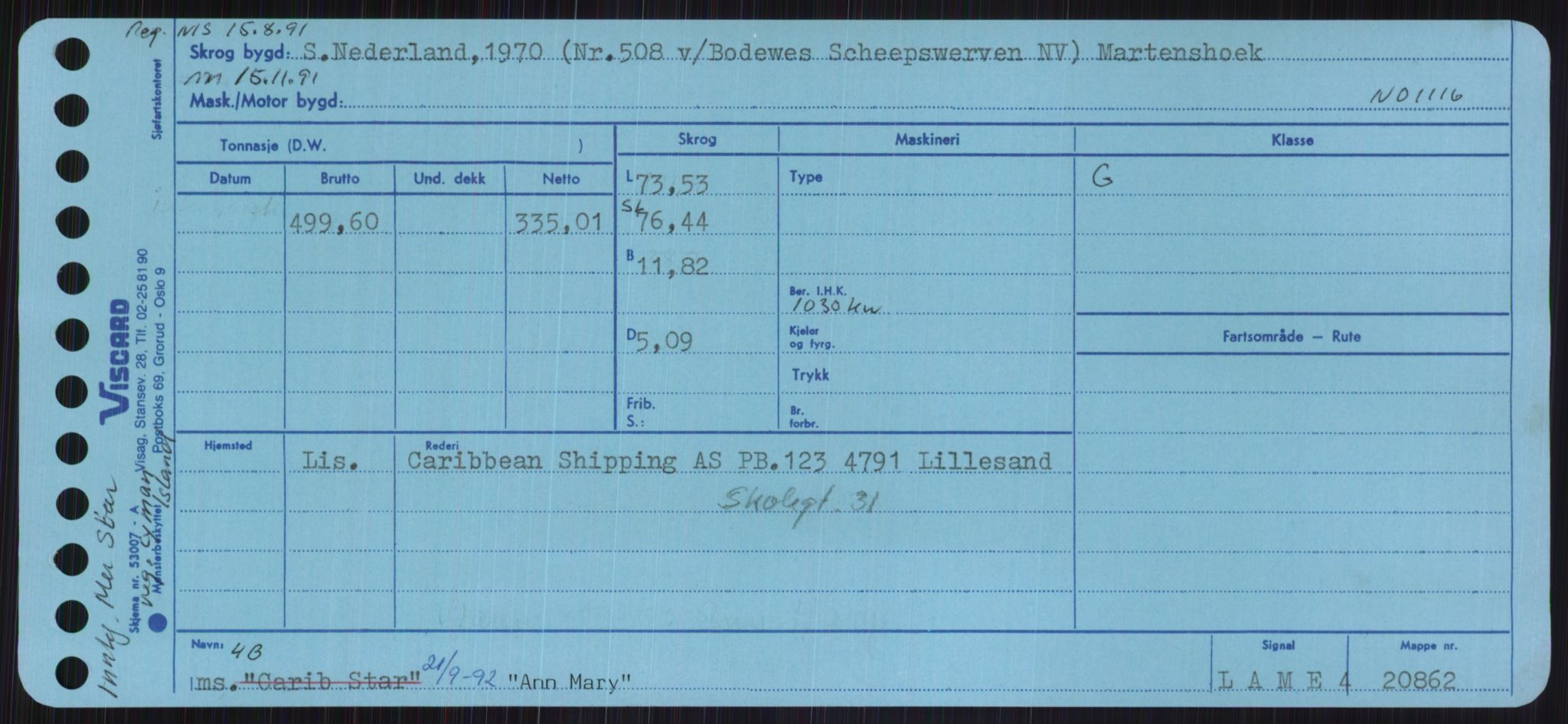 Sjøfartsdirektoratet med forløpere, Skipsmålingen, RA/S-1627/H/Ha/L0001/0001: Fartøy, A-Eig / Fartøy A-Bjøn, s. 283