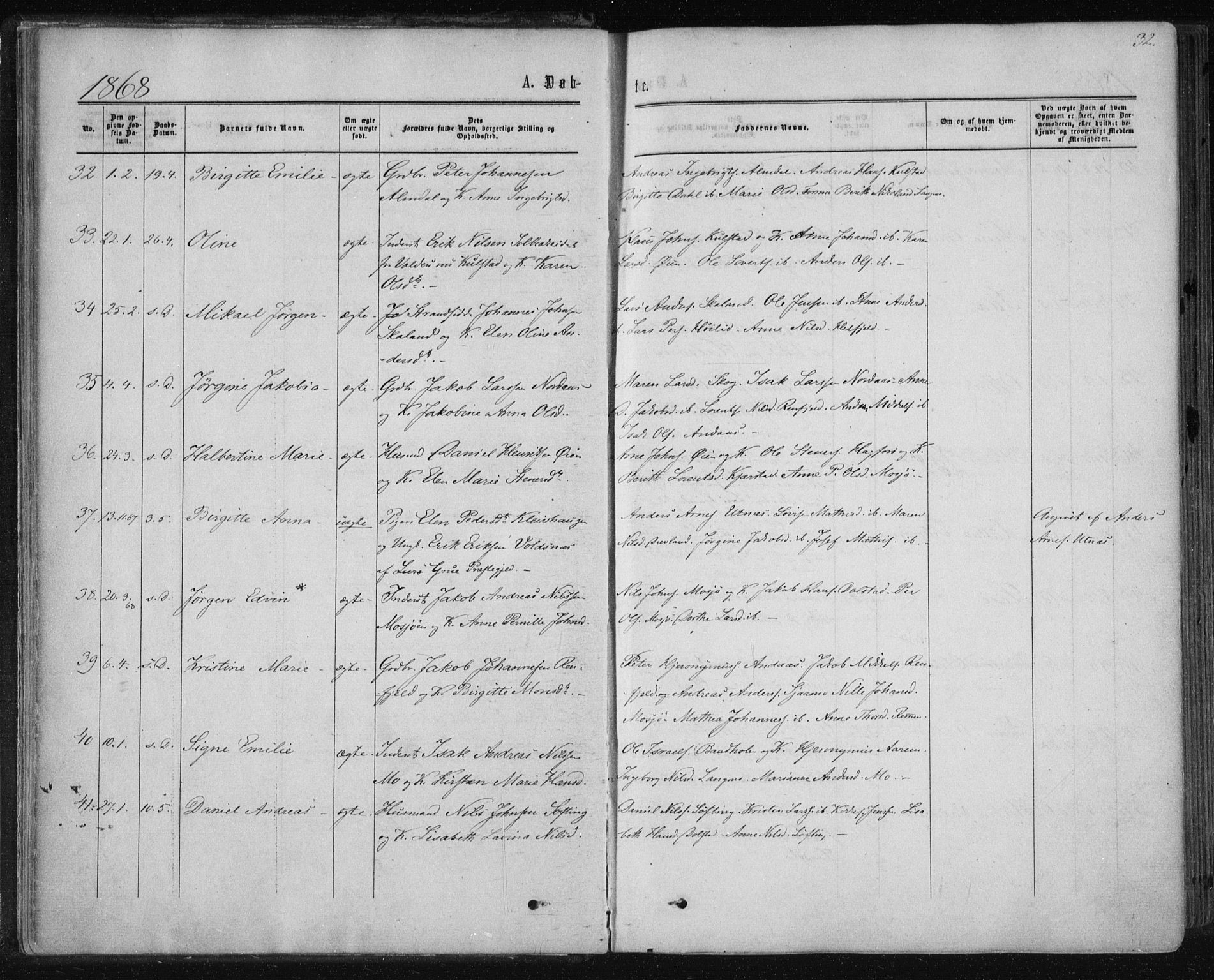 Ministerialprotokoller, klokkerbøker og fødselsregistre - Nordland, AV/SAT-A-1459/820/L0294: Ministerialbok nr. 820A15, 1866-1879, s. 32