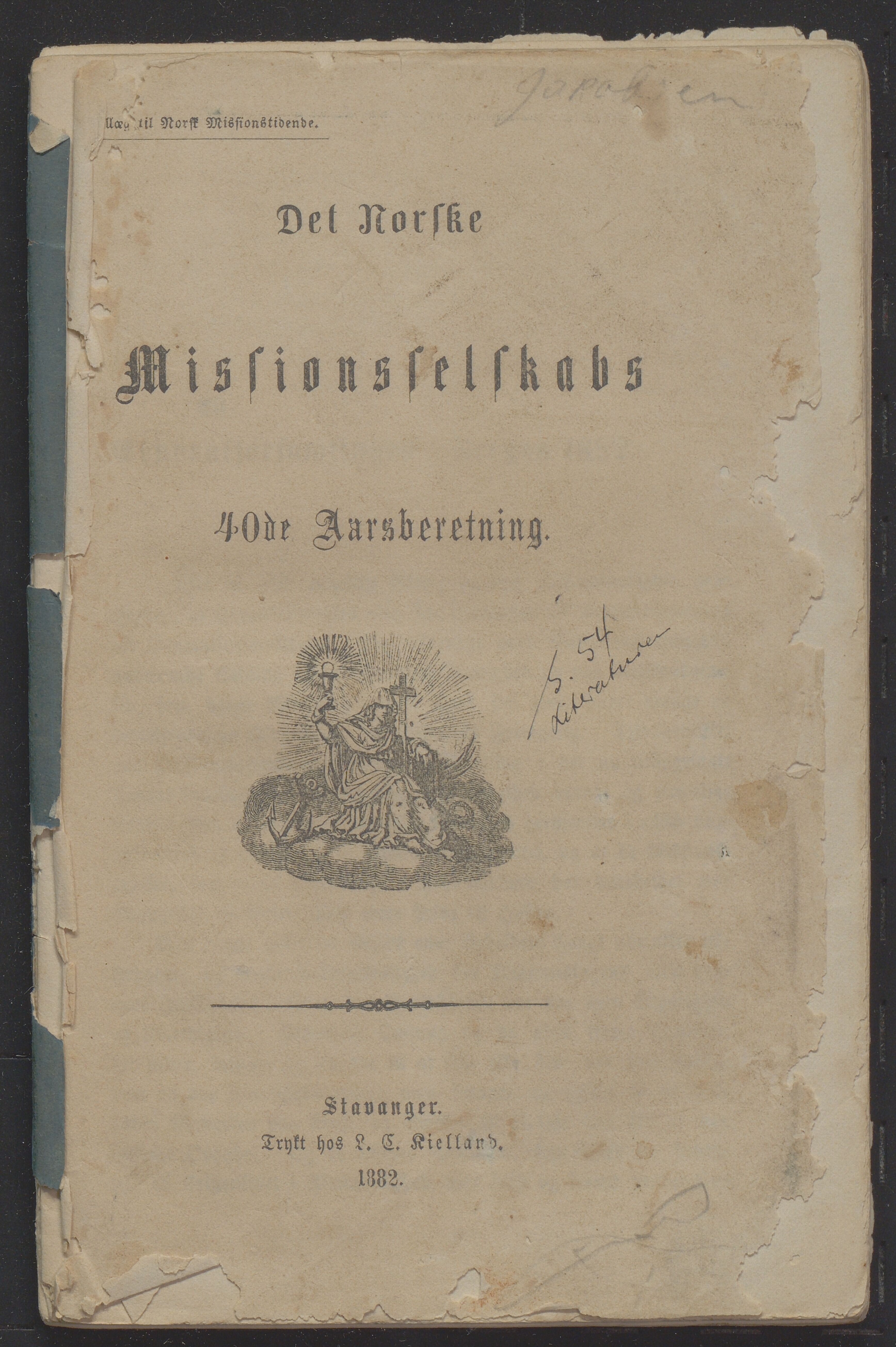 Det Norske Misjonsselskap - hovedadministrasjonen, VID/MA-A-1045/D/Db/Dba/L0338/0009: Beretninger, Bøker, Skrifter o.l   / Årsberetninger 40. , 1882