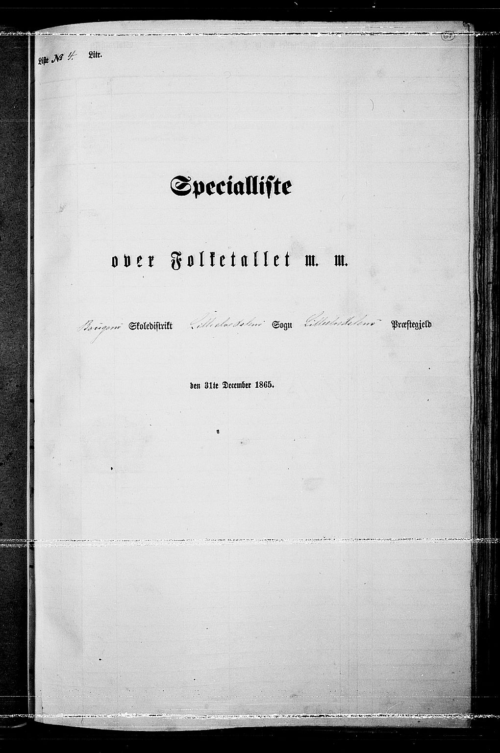 RA, Folketelling 1865 for 0438P Lille Elvedalen prestegjeld, 1865, s. 55