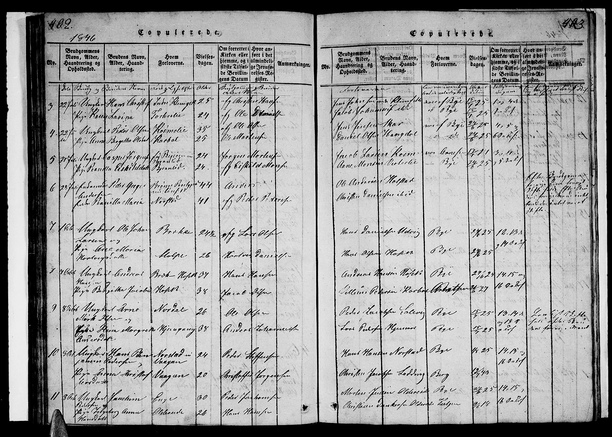 Ministerialprotokoller, klokkerbøker og fødselsregistre - Nordland, AV/SAT-A-1459/852/L0752: Klokkerbok nr. 852C03, 1840-1855, s. 402-403