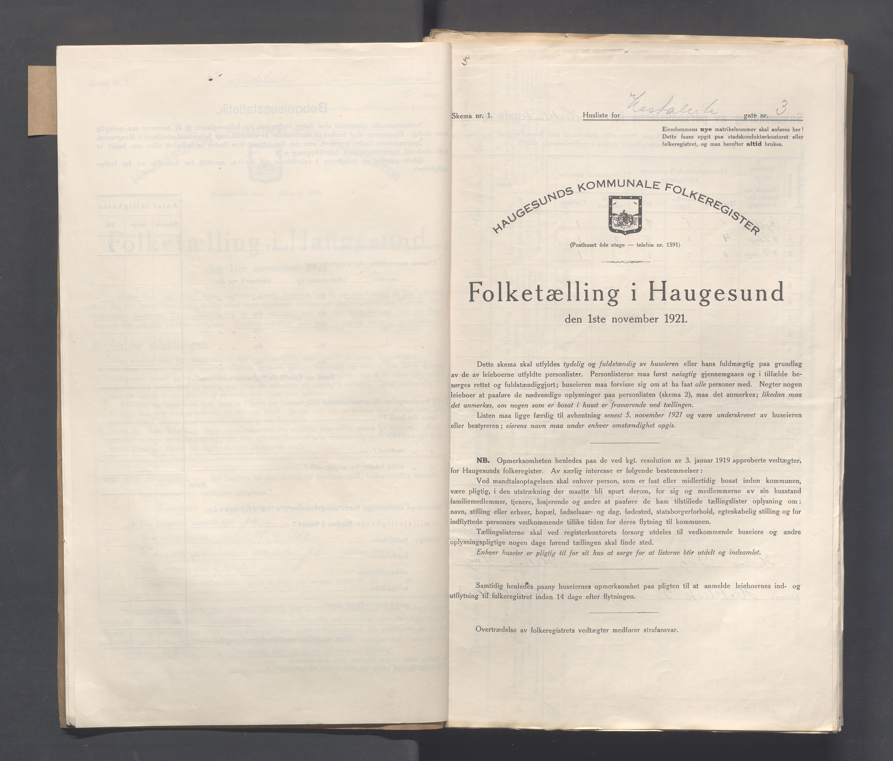 IKAR, Kommunal folketelling 1.11.1921 for Haugesund, 1921, s. 2247