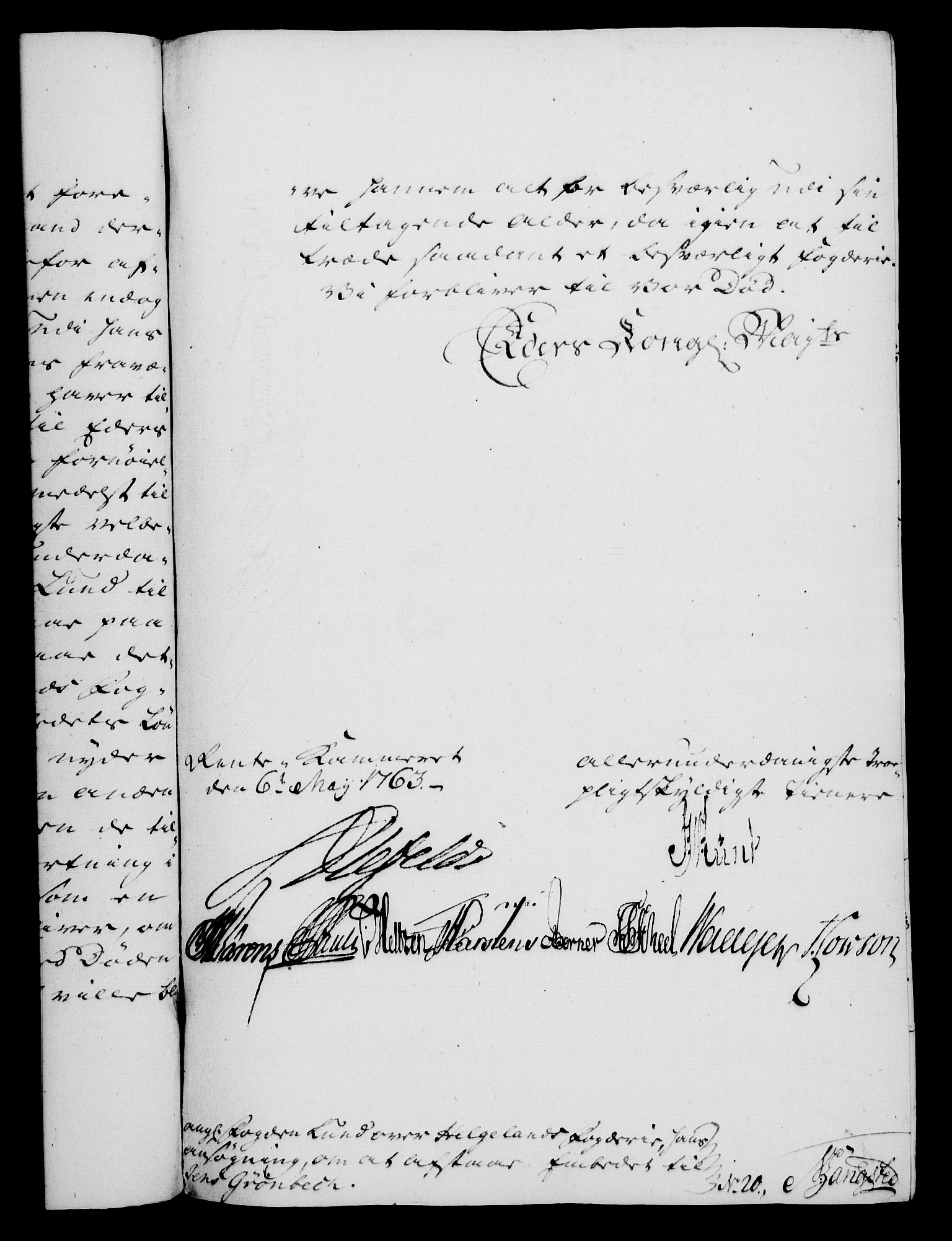 Rentekammeret, Kammerkanselliet, RA/EA-3111/G/Gf/Gfa/L0045: Norsk relasjons- og resolusjonsprotokoll (merket RK 52.45), 1763, s. 203