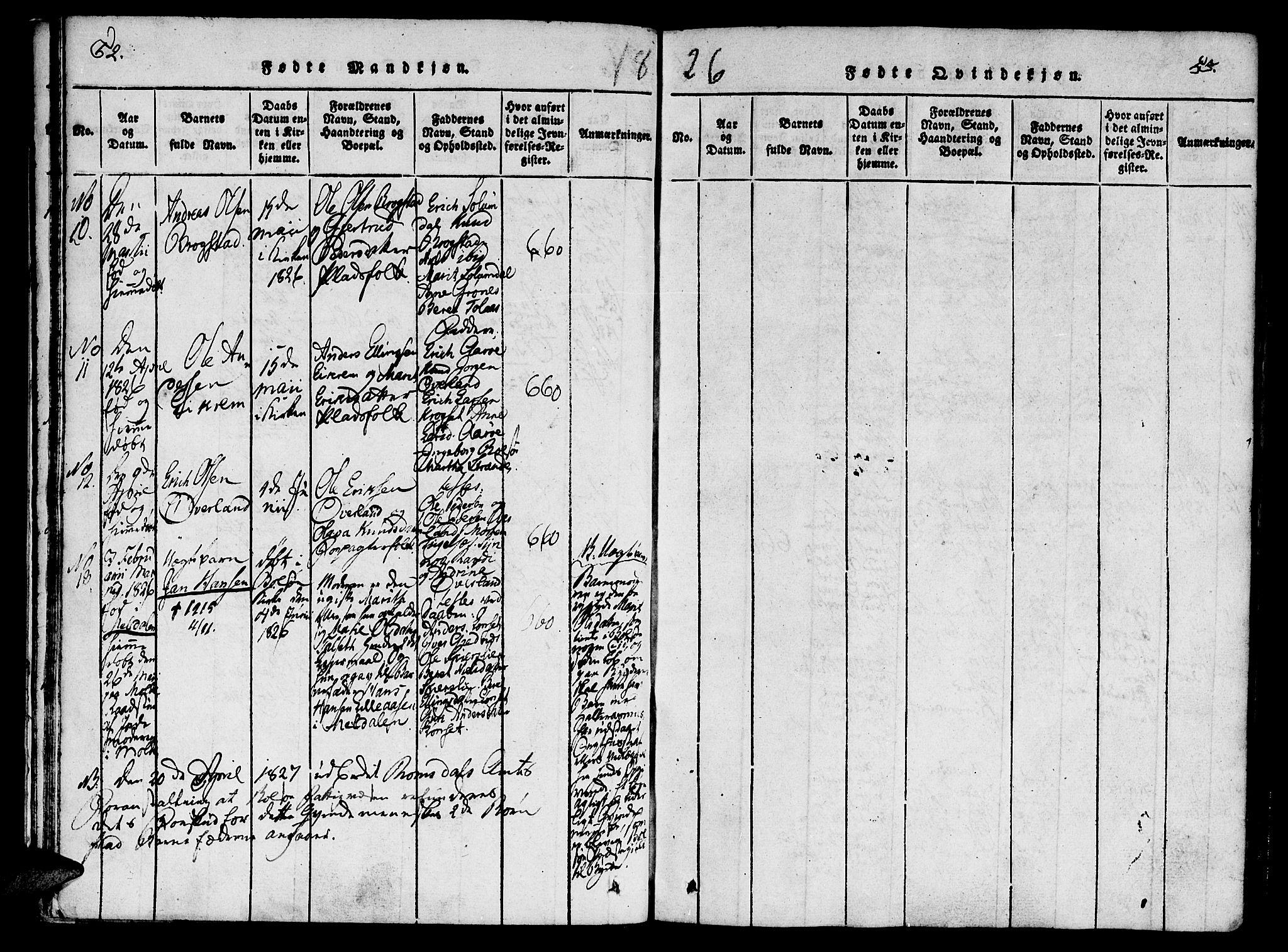 Ministerialprotokoller, klokkerbøker og fødselsregistre - Møre og Romsdal, SAT/A-1454/555/L0652: Ministerialbok nr. 555A03, 1817-1843, s. 52-53