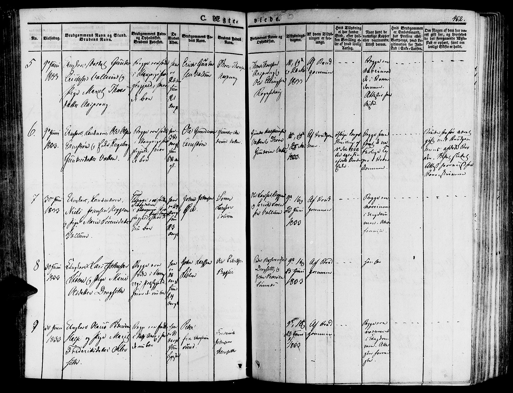 Ministerialprotokoller, klokkerbøker og fødselsregistre - Møre og Romsdal, AV/SAT-A-1454/592/L1025: Ministerialbok nr. 592A03 /2, 1831-1849, s. 462