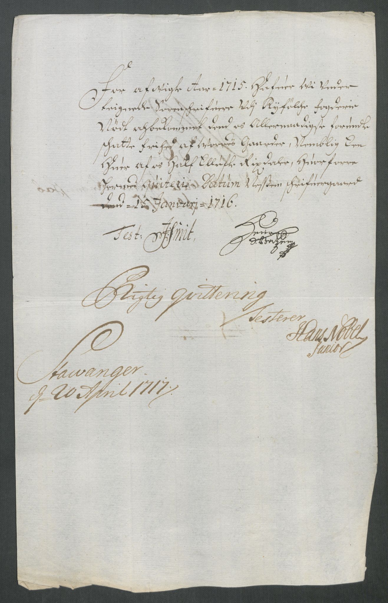 Rentekammeret inntil 1814, Reviderte regnskaper, Fogderegnskap, AV/RA-EA-4092/R47/L2868: Fogderegnskap Ryfylke, 1715, s. 324