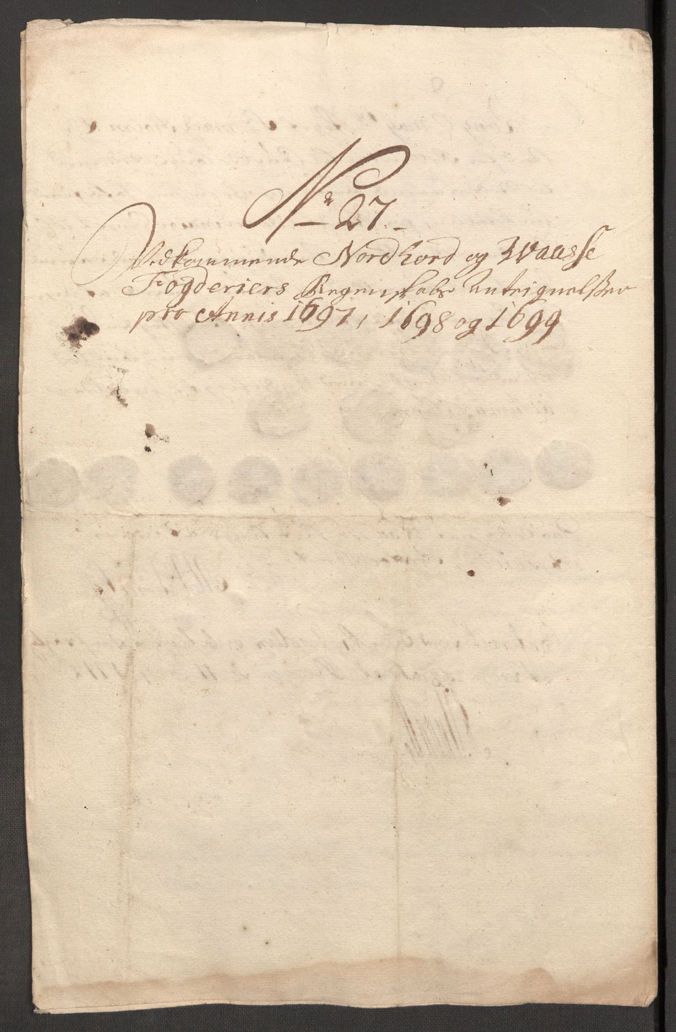 Rentekammeret inntil 1814, Reviderte regnskaper, Fogderegnskap, RA/EA-4092/R51/L3184: Fogderegnskap Nordhordland og Voss, 1698-1699, s. 552