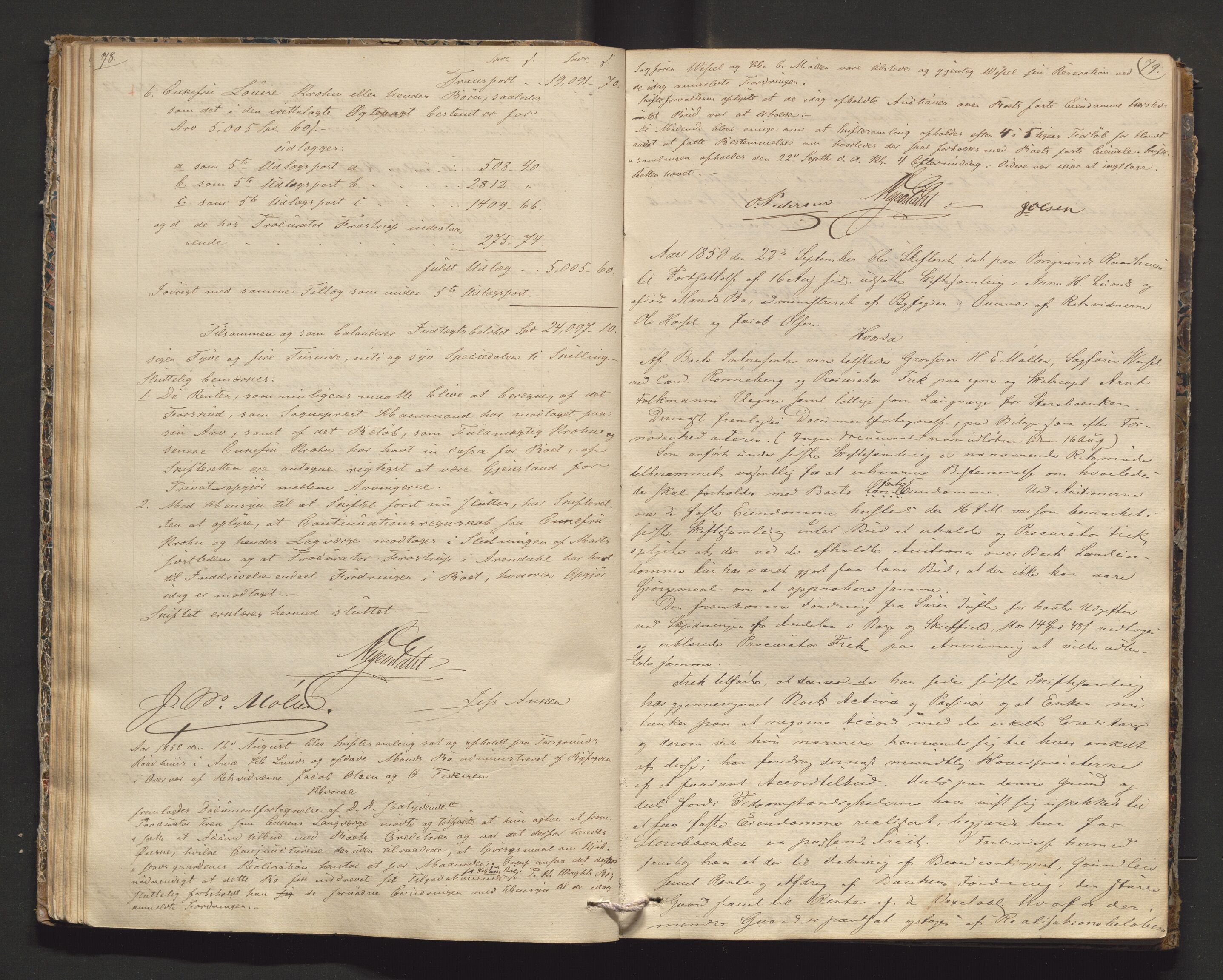 Porsgrunn byfogd, AV/SAKO-A-106/H/Hb/L0008: Skifteprotokoll - D., 1856-1863, s. 78-79