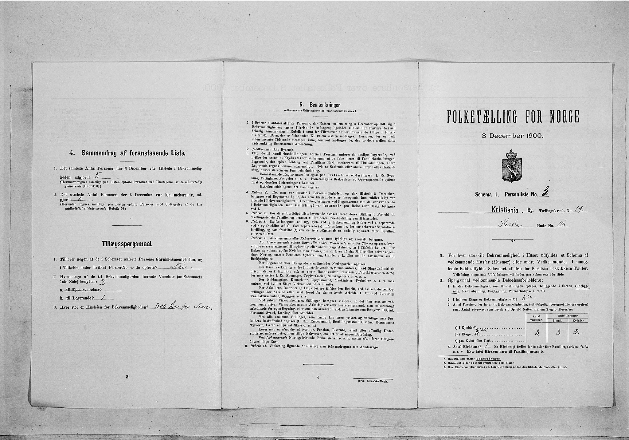 SAO, Folketelling 1900 for 0301 Kristiania kjøpstad, 1900, s. 45797