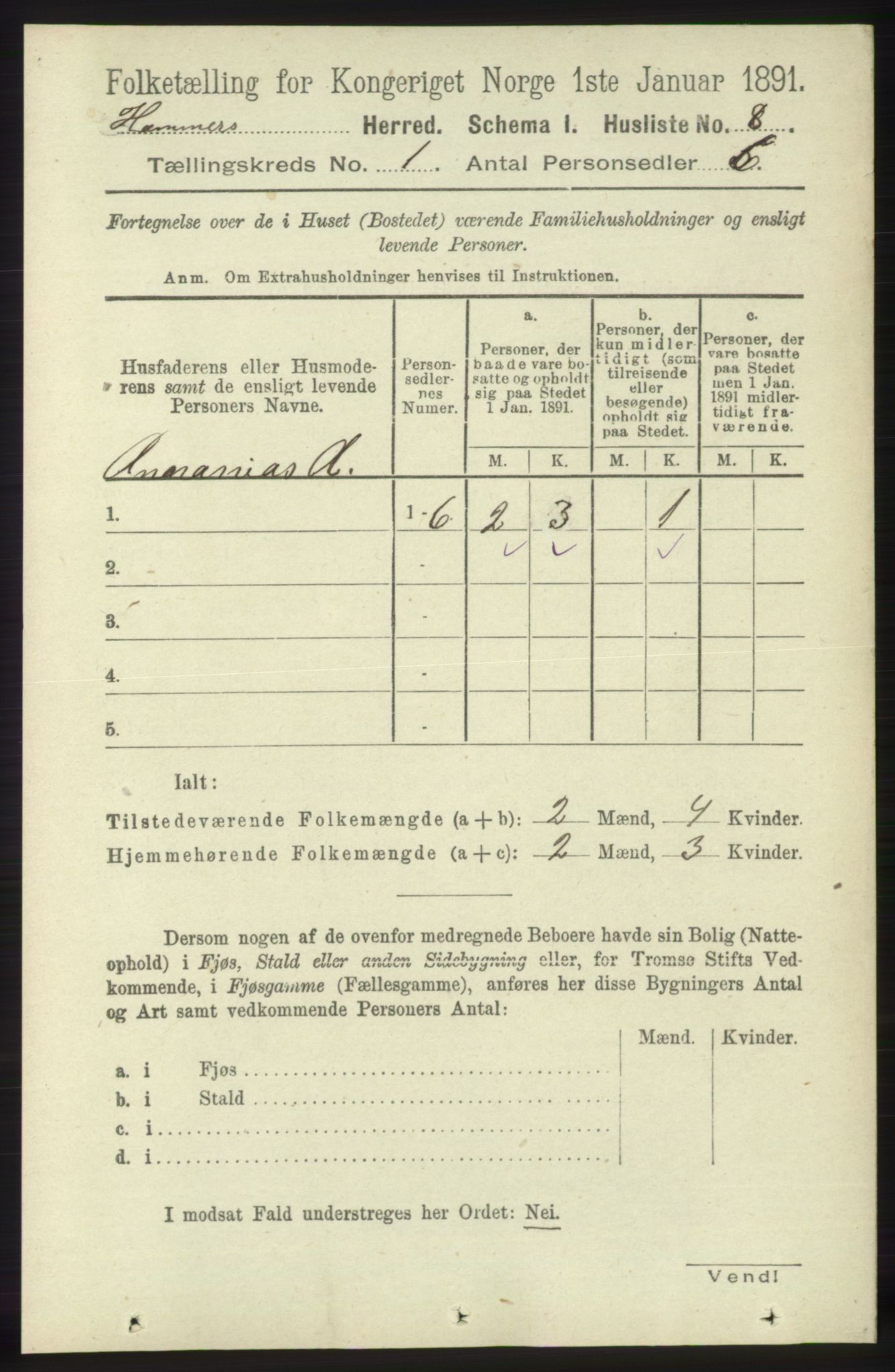 RA, Folketelling 1891 for 1254 Hamre herred, 1891, s. 48