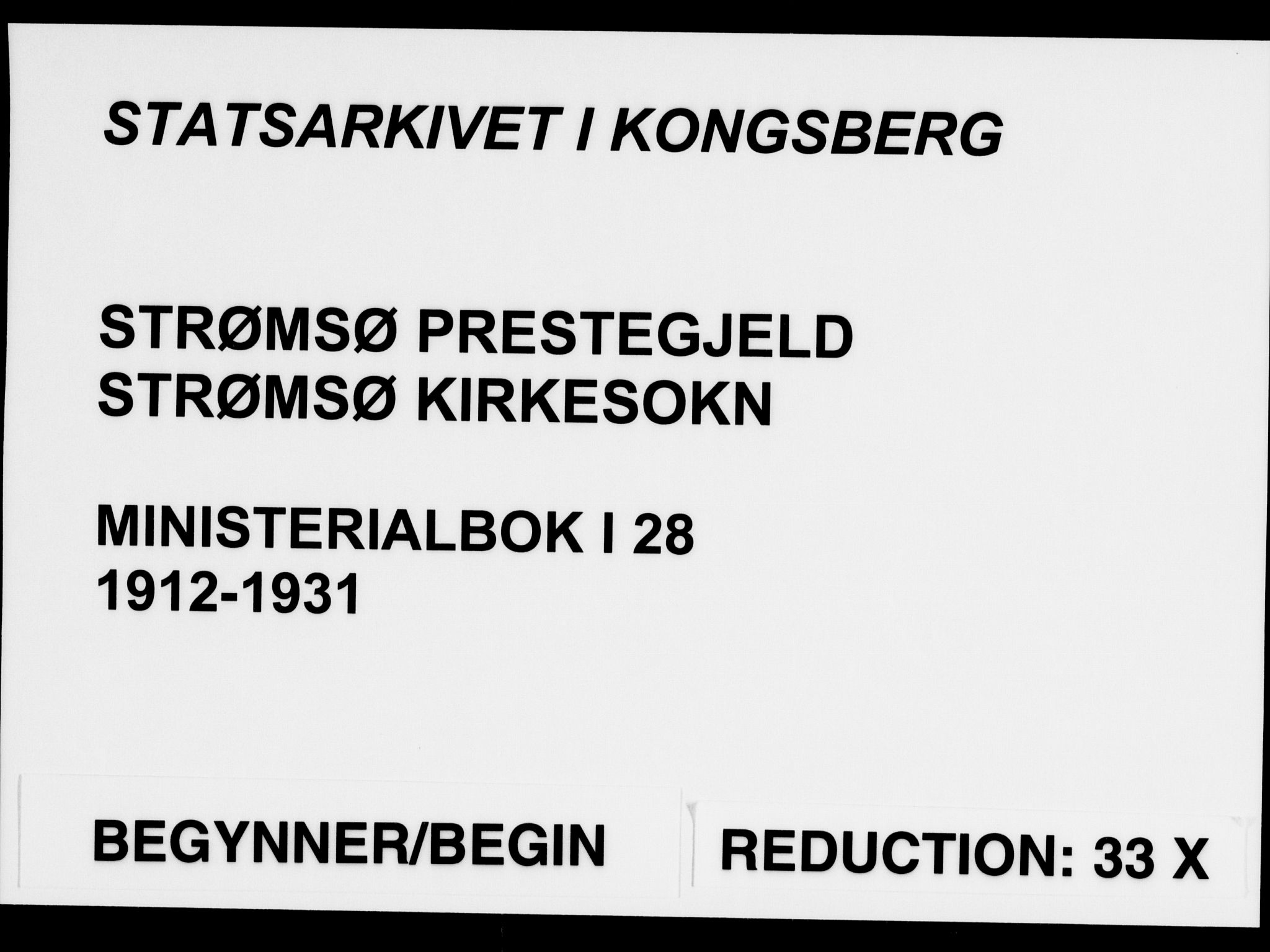 Strømsø kirkebøker, SAKO/A-246/F/Fa/L0027: Ministerialbok nr. I 28, 1912-1931