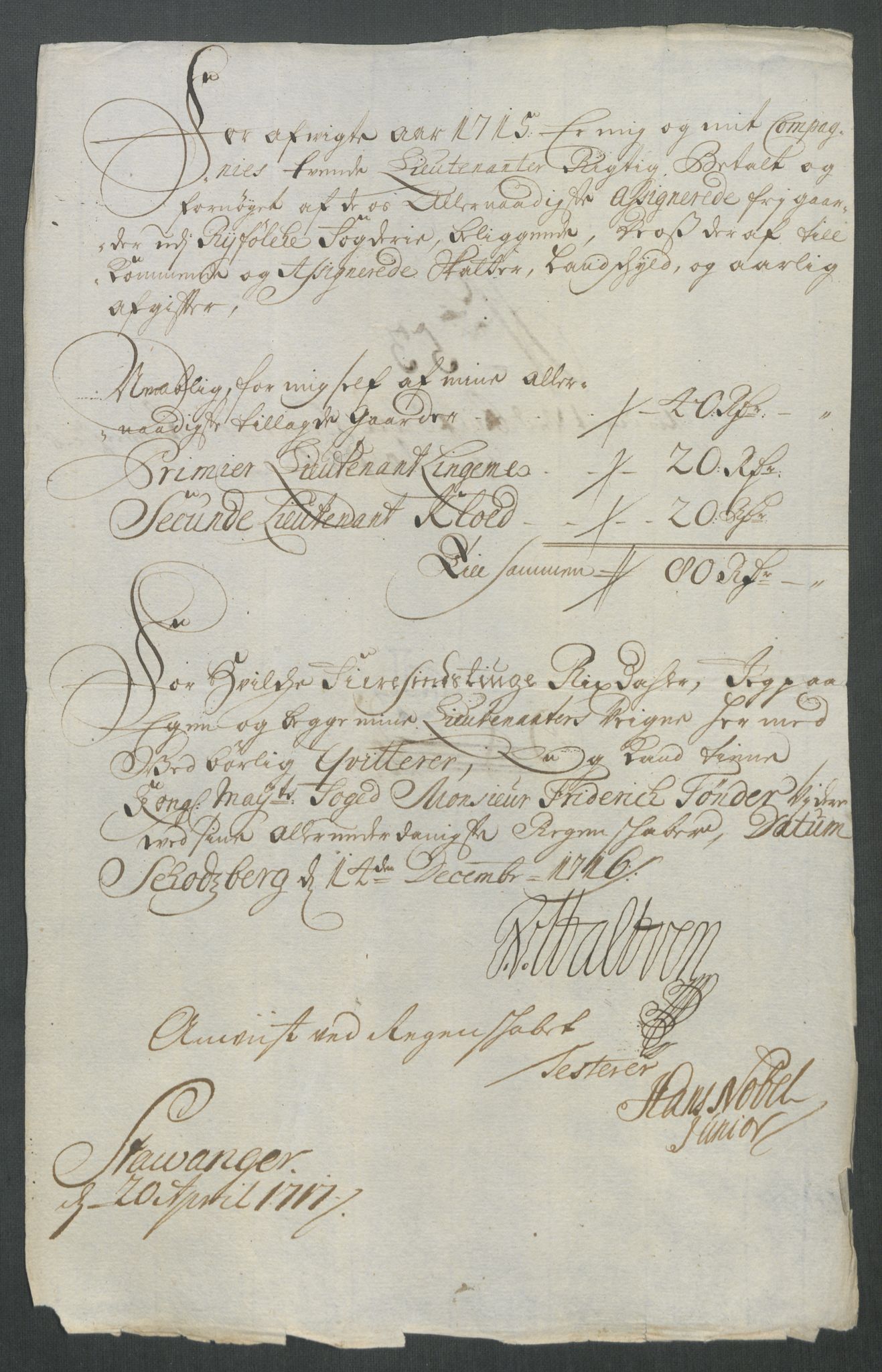 Rentekammeret inntil 1814, Reviderte regnskaper, Fogderegnskap, AV/RA-EA-4092/R47/L2868: Fogderegnskap Ryfylke, 1715, s. 318