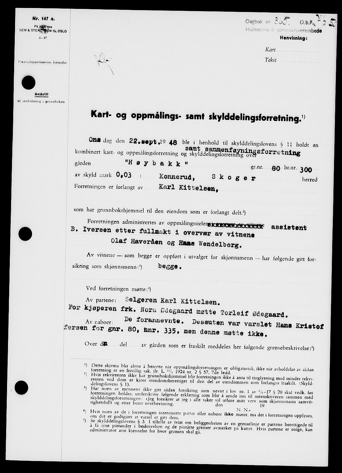 Holmestrand sorenskriveri, SAKO/A-67/G/Ga/Gaa/L0068: Pantebok nr. A-68, 1949-1950, Dagboknr: 365/1950