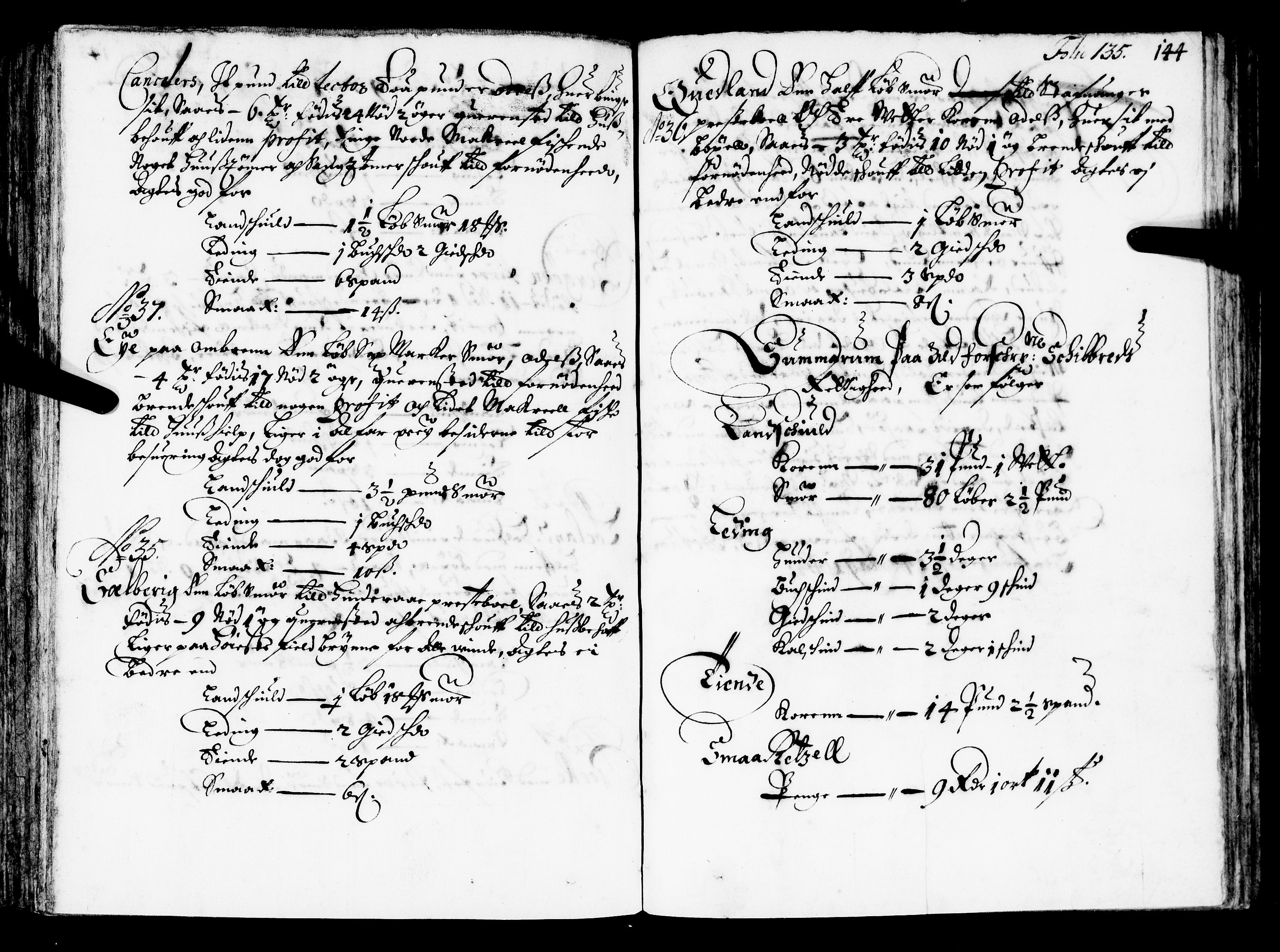 Rentekammeret inntil 1814, Realistisk ordnet avdeling, AV/RA-EA-4070/N/Nb/Nba/L0033: Ryfylke fogderi, 1668, s. 134b-135a