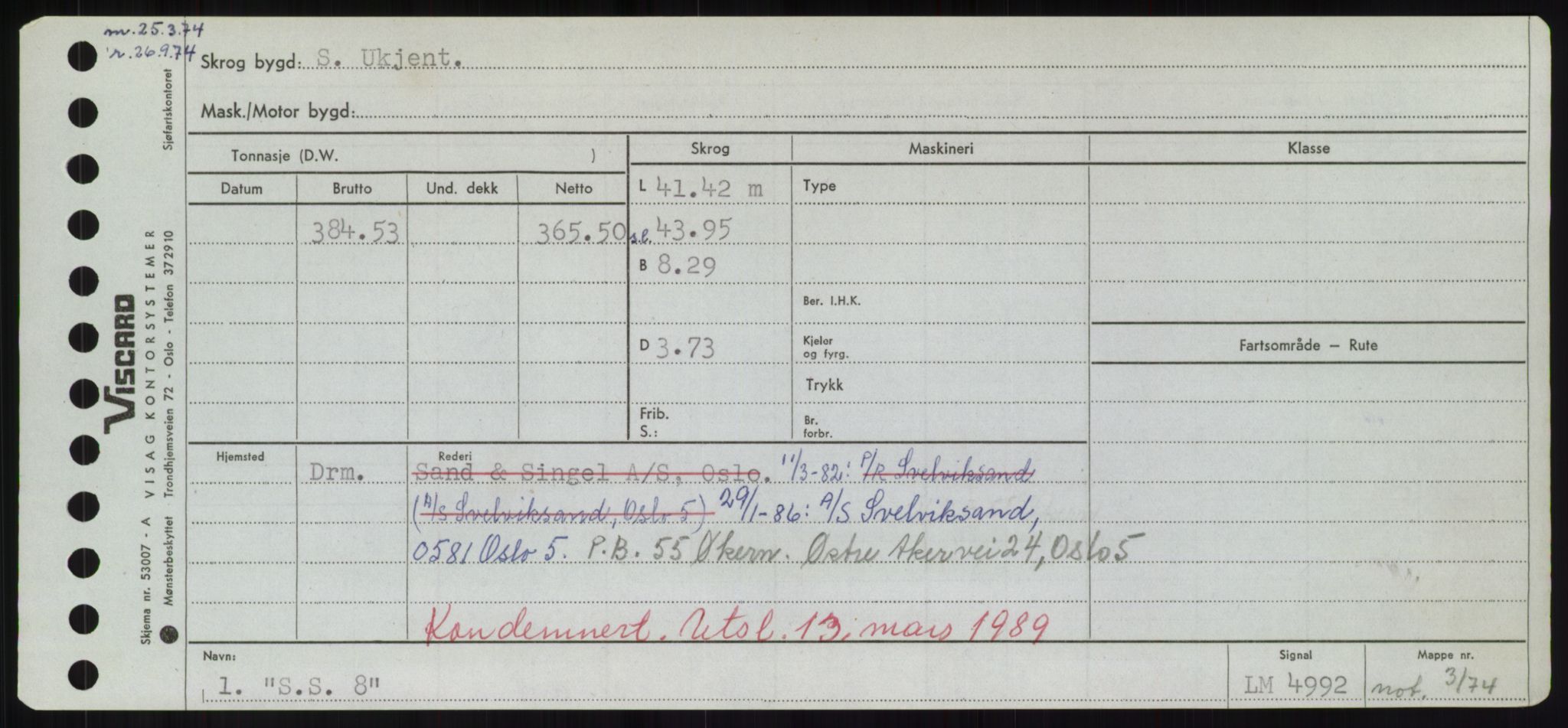 Sjøfartsdirektoratet med forløpere, Skipsmålingen, RA/S-1627/H/Hd/L0031: Fartøy, Rju-Sam, s. 505