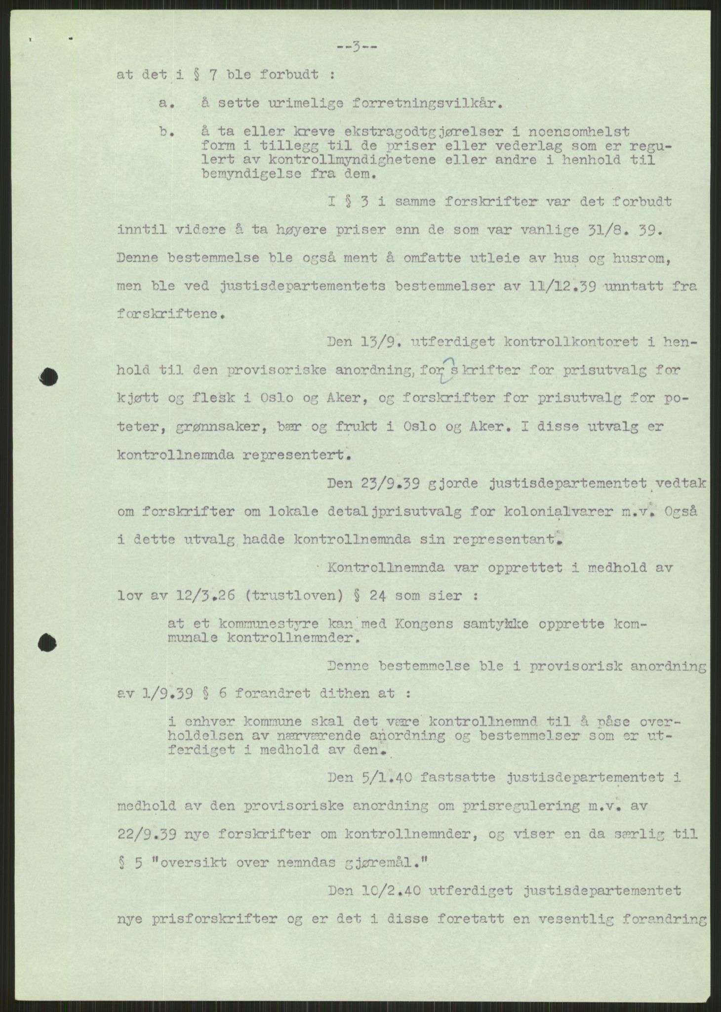 Forsvaret, Forsvarets krigshistoriske avdeling, AV/RA-RAFA-2017/Y/Ya/L0013: II-C-11-31 - Fylkesmenn.  Rapporter om krigsbegivenhetene 1940., 1940, s. 655