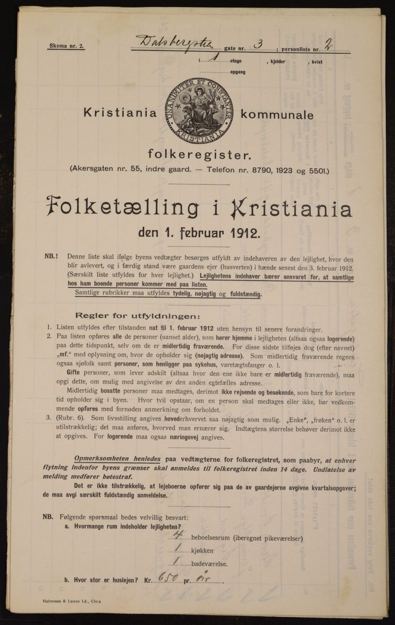 OBA, Kommunal folketelling 1.2.1912 for Kristiania, 1912, s. 13934