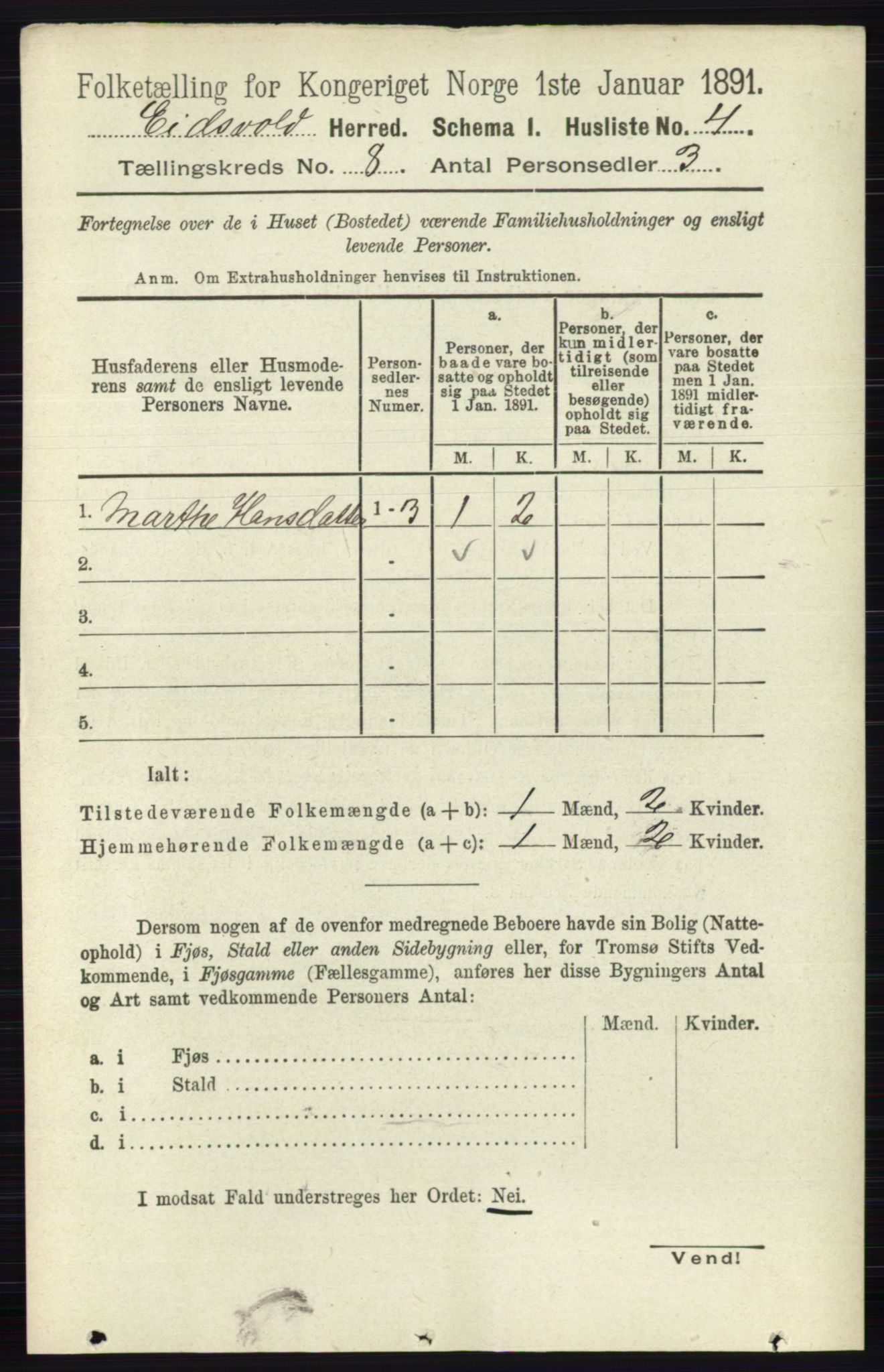 RA, Folketelling 1891 for 0237 Eidsvoll herred, 1891, s. 5107