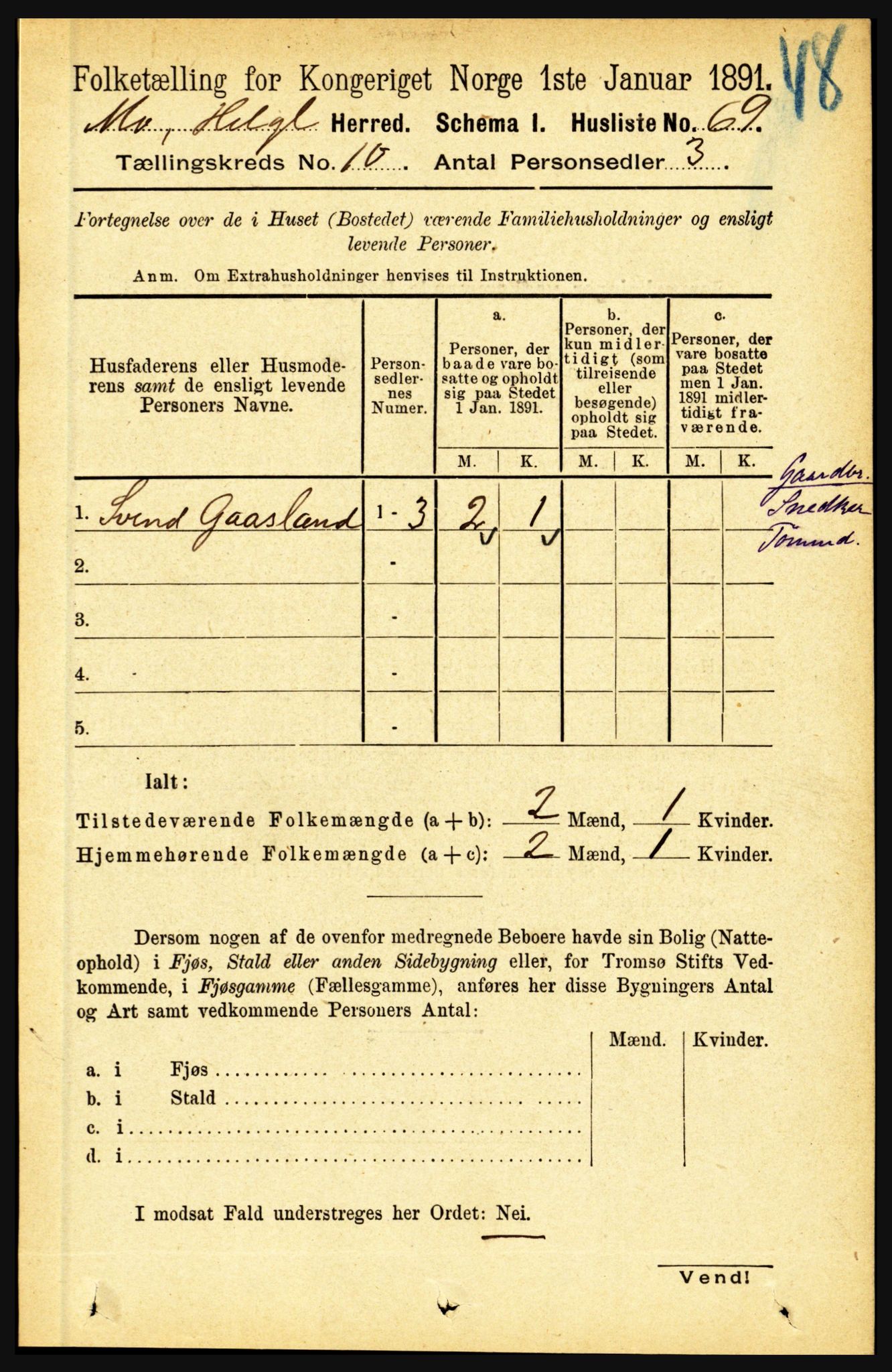RA, Folketelling 1891 for 1833 Mo herred, 1891, s. 3931