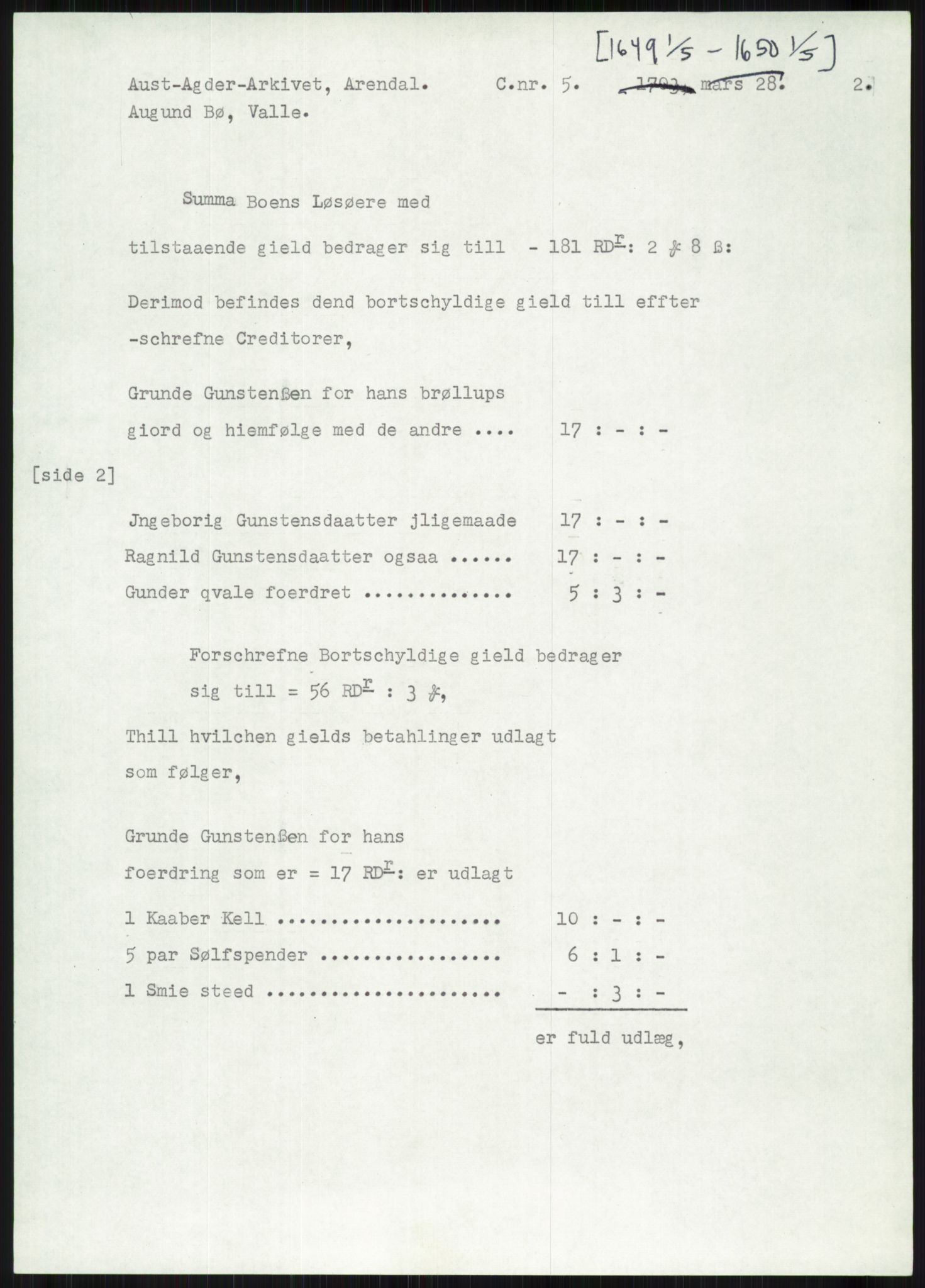 Samlinger til kildeutgivelse, Diplomavskriftsamlingen, AV/RA-EA-4053/H/Ha, s. 1291