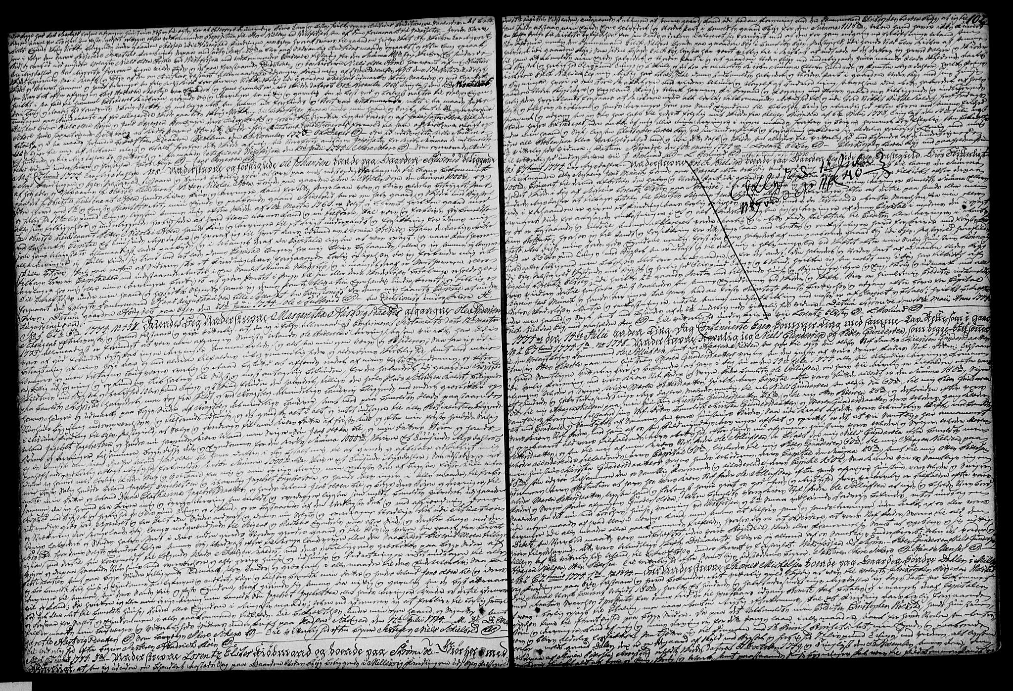 Eiker, Modum og Sigdal sorenskriveri, AV/SAKO-A-123/G/Ga/Gaa/L0004a: Pantebok nr. I 4a, 1770-1779, s. 102
