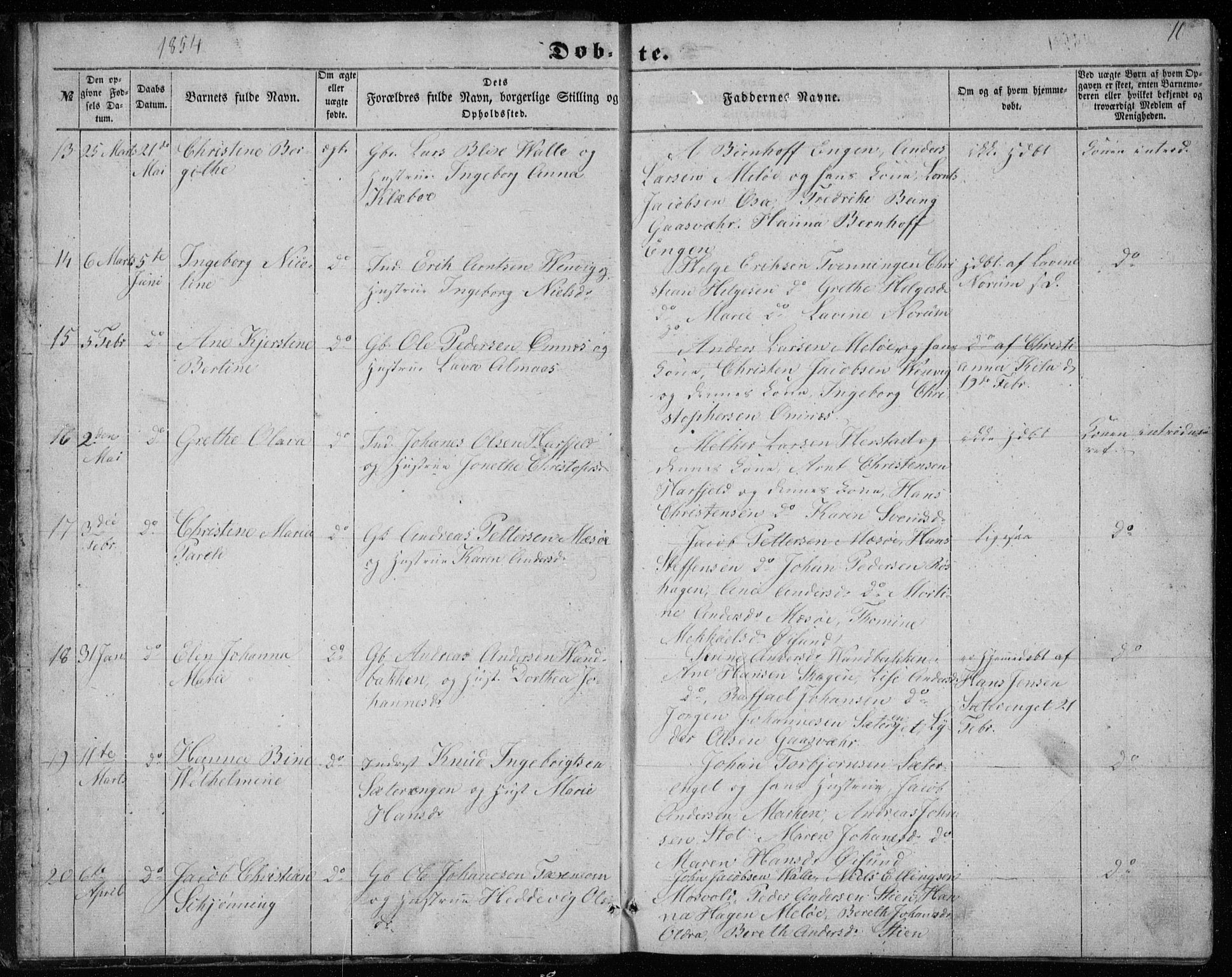 Ministerialprotokoller, klokkerbøker og fødselsregistre - Nordland, AV/SAT-A-1459/843/L0633: Klokkerbok nr. 843C02, 1853-1873, s. 10