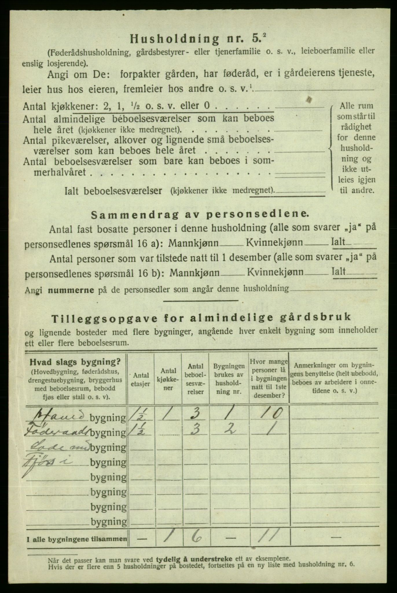 SAB, Folketelling 1920 for 1212 Skånevik herred, 1920, s. 1165