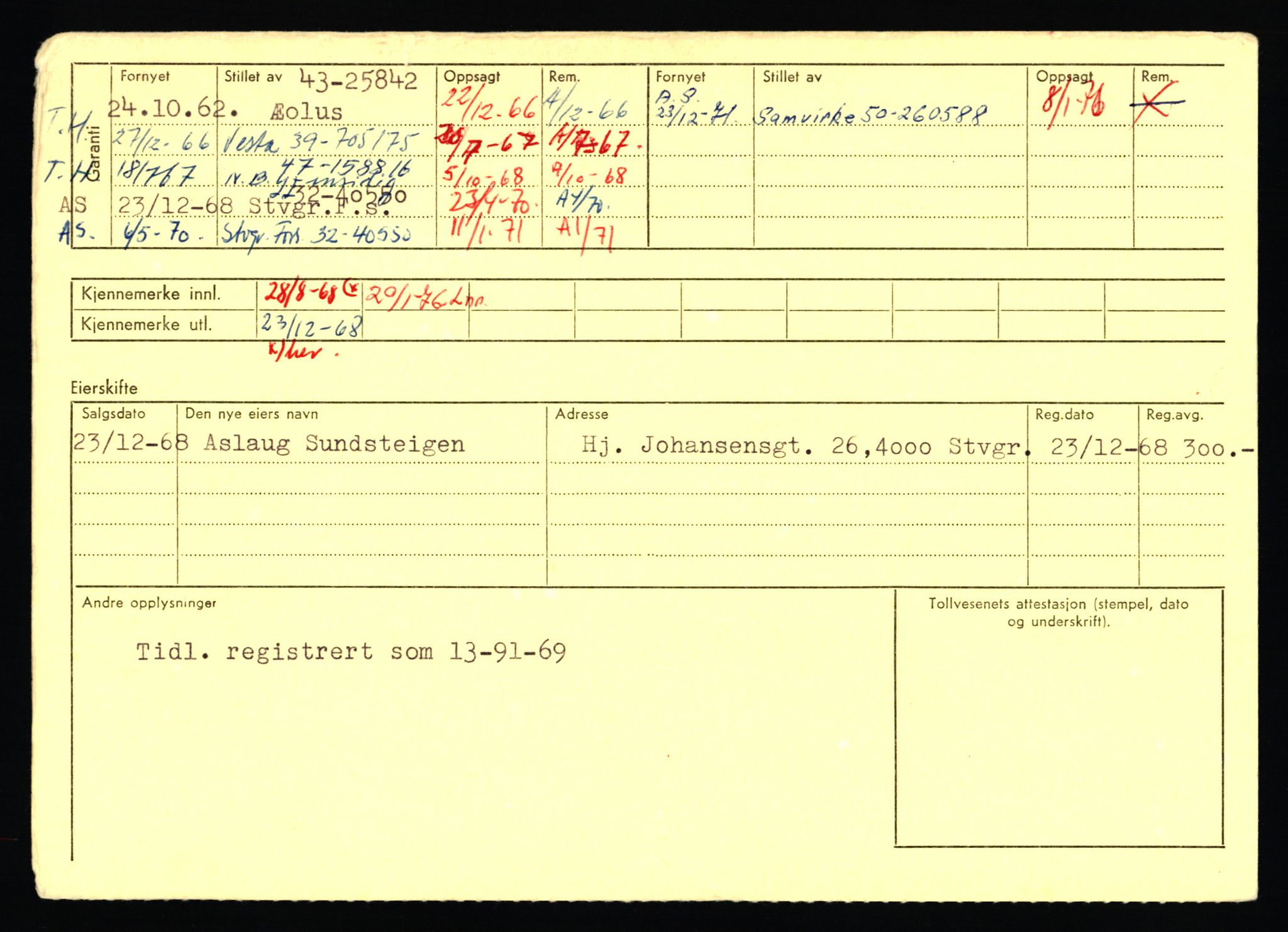 Stavanger trafikkstasjon, SAST/A-101942/0/F/L0071: L-80500 - L-82199, 1930-1971, s. 2252